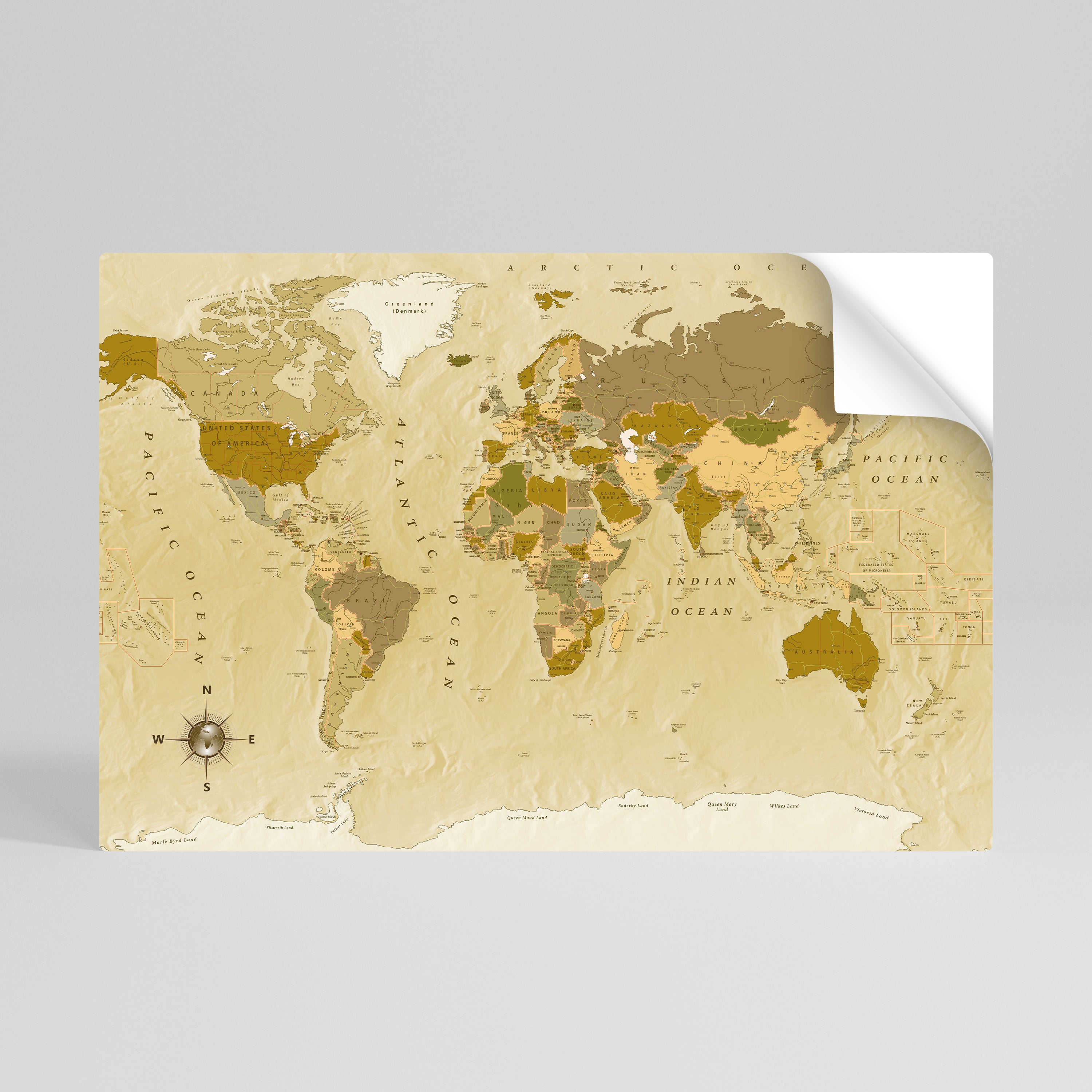 UNSUNG GEOGRAPHIES Selbstklebendes Horizontal-Poster