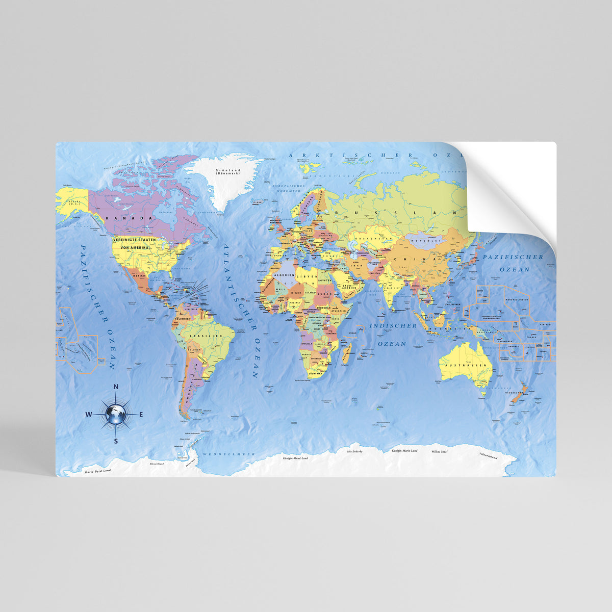 MAPPING OUR PLANET [DE] Poster Orizzontale Adesivo