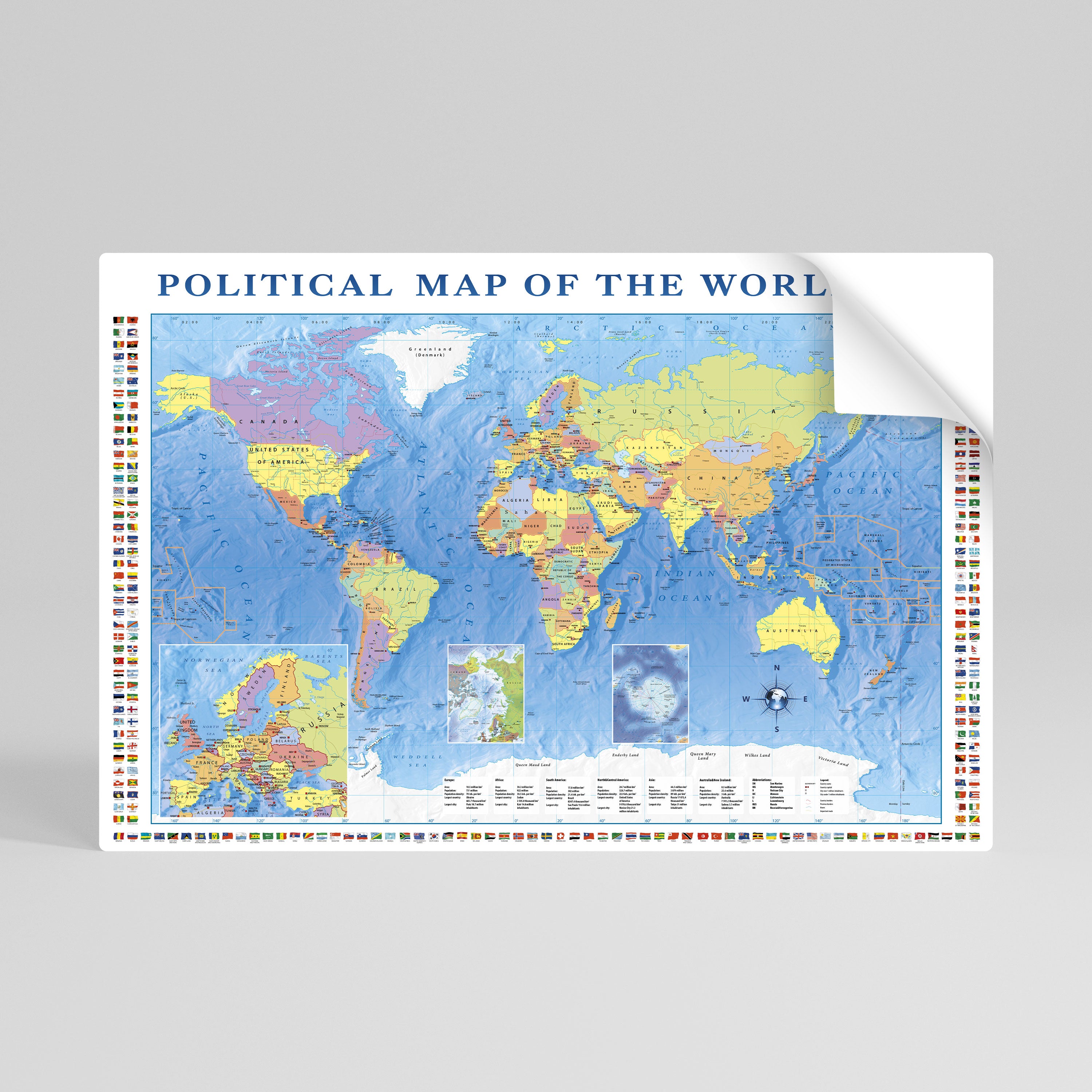 BORDERS AND BEYOND Selbstklebendes Horizontal-Poster