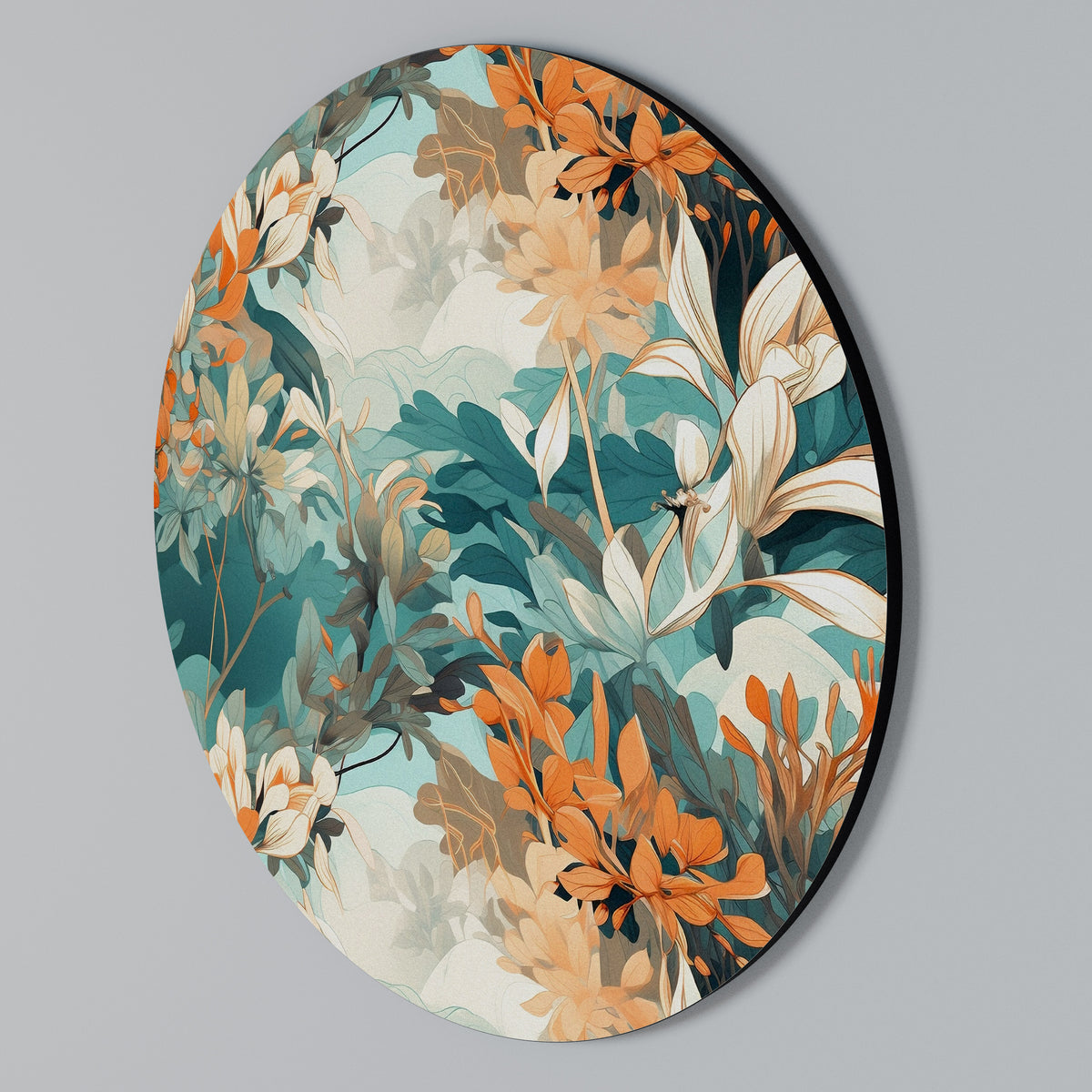 BLOOM BALLET Rundes Wandbild