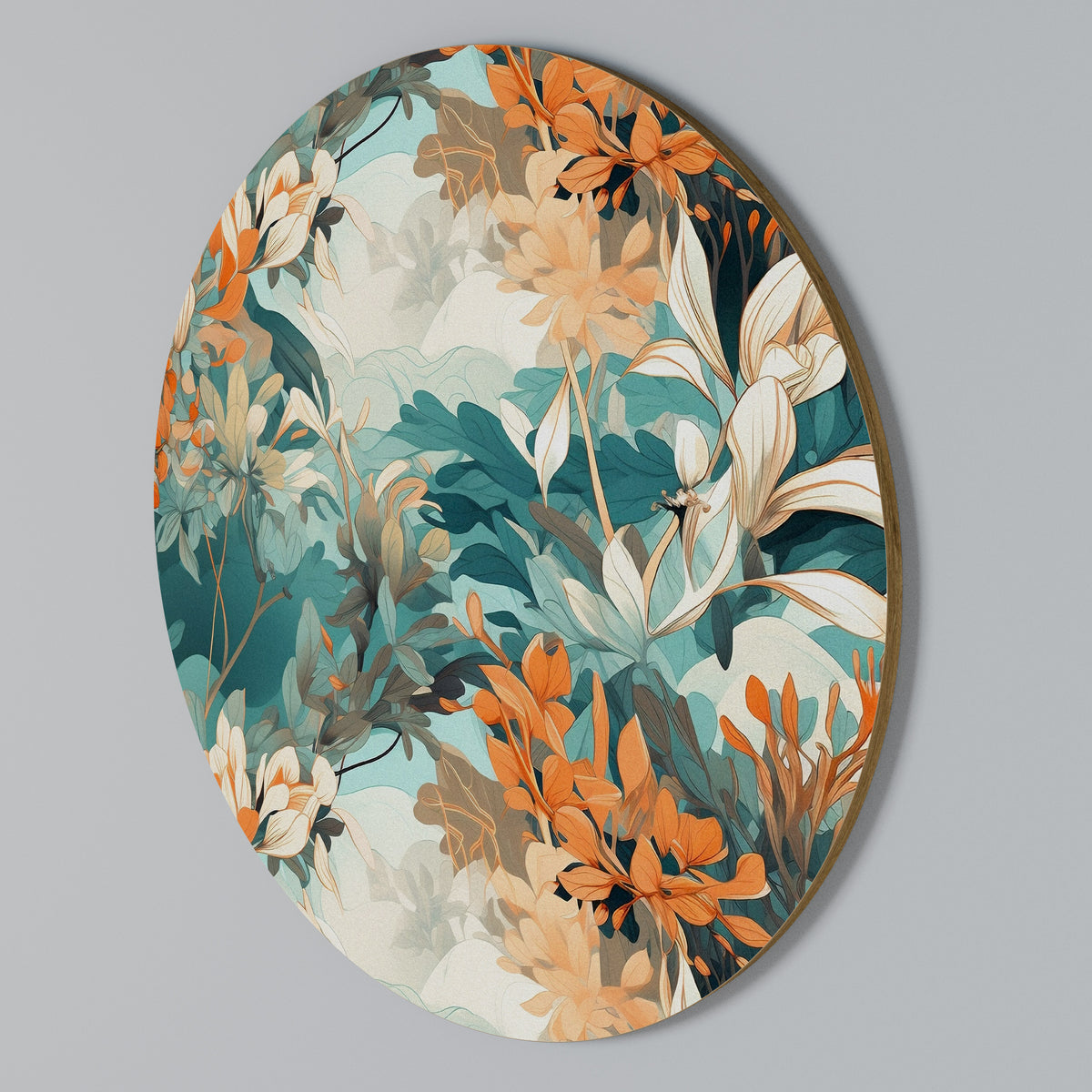 BLOOM BALLET Rundes Wandbild