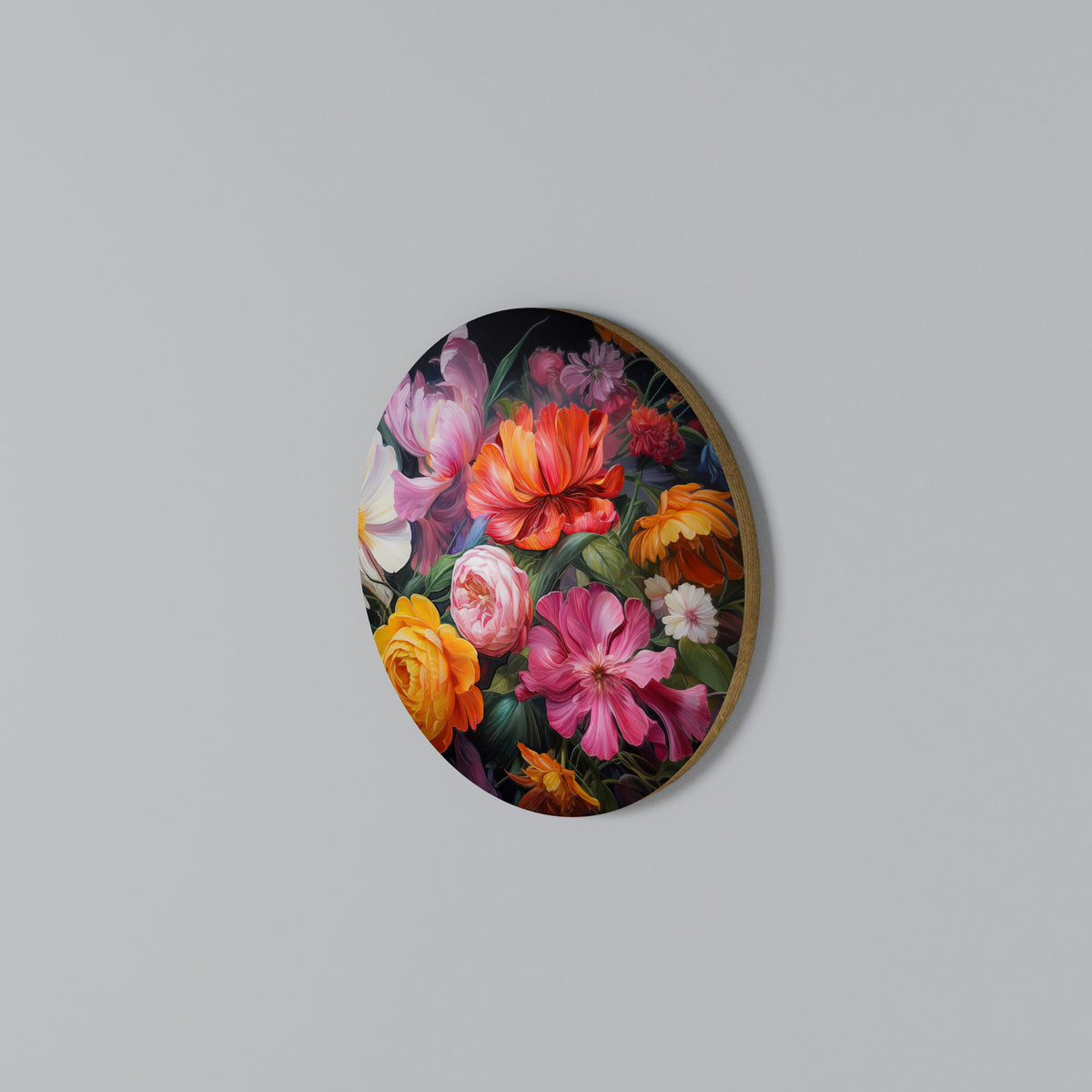 EPHEMERAL BOUQUET Rundes Wandbild