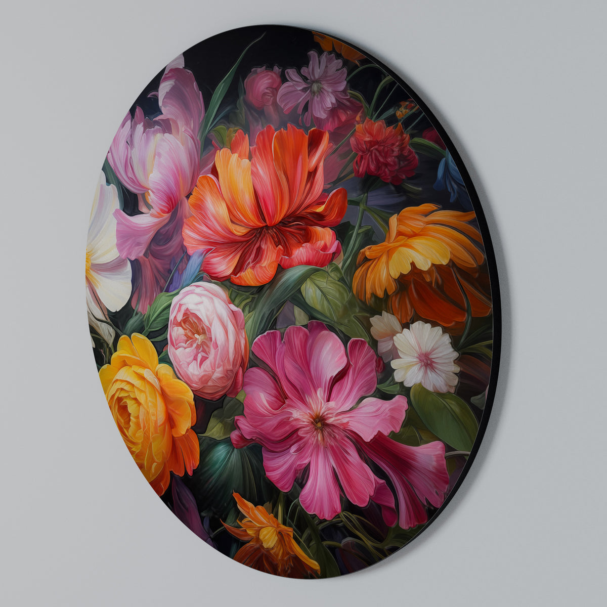 EPHEMERAL BOUQUET Rundes Wandbild