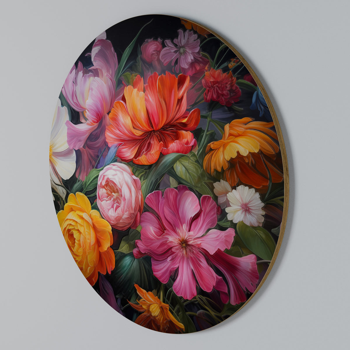 EPHEMERAL BOUQUET Rundes Wandbild