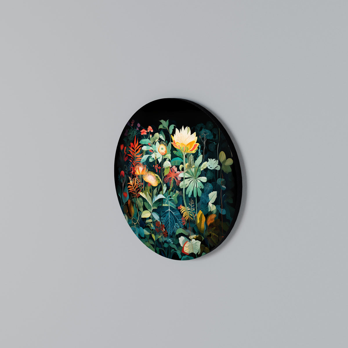 EVENING FLOWERS Arte de pared redondo