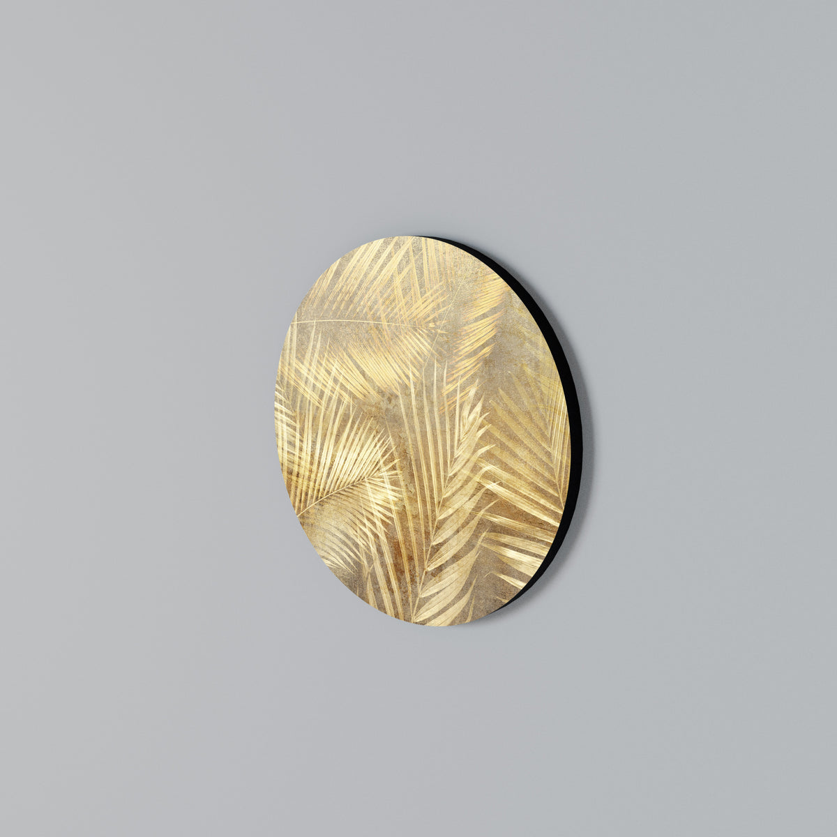 GOLDEN PALM DREAMSCAPE Rundes Wandbild