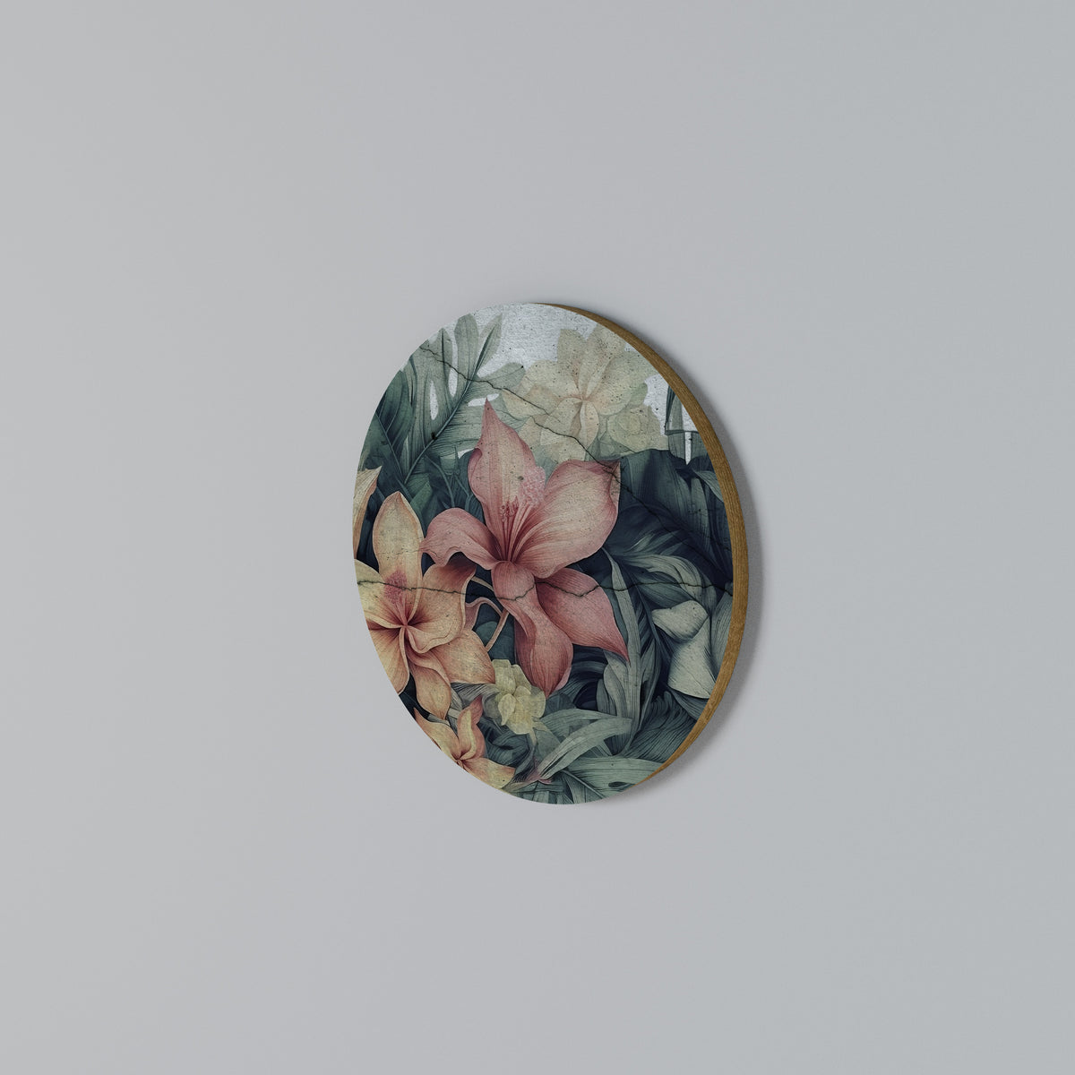 HEAVENLY BLOOM Rundes Wandbild