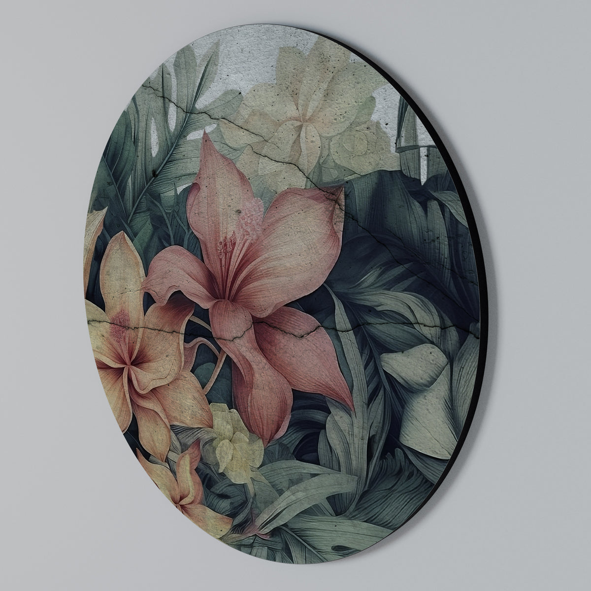HEAVENLY BLOOM Rundes Wandbild