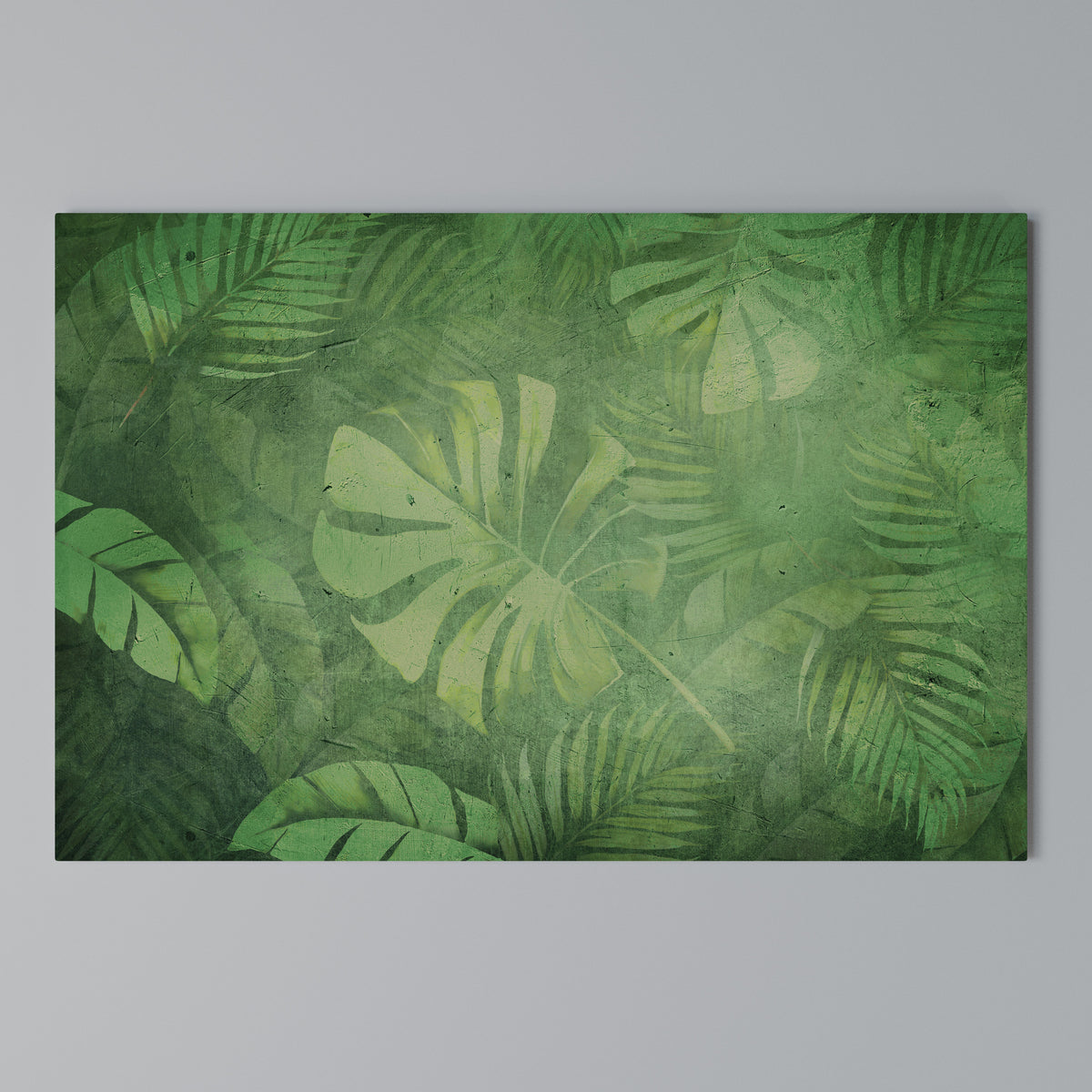 SUBTLE GREEN SYMPHONY Cuadro en lienzo horizontal