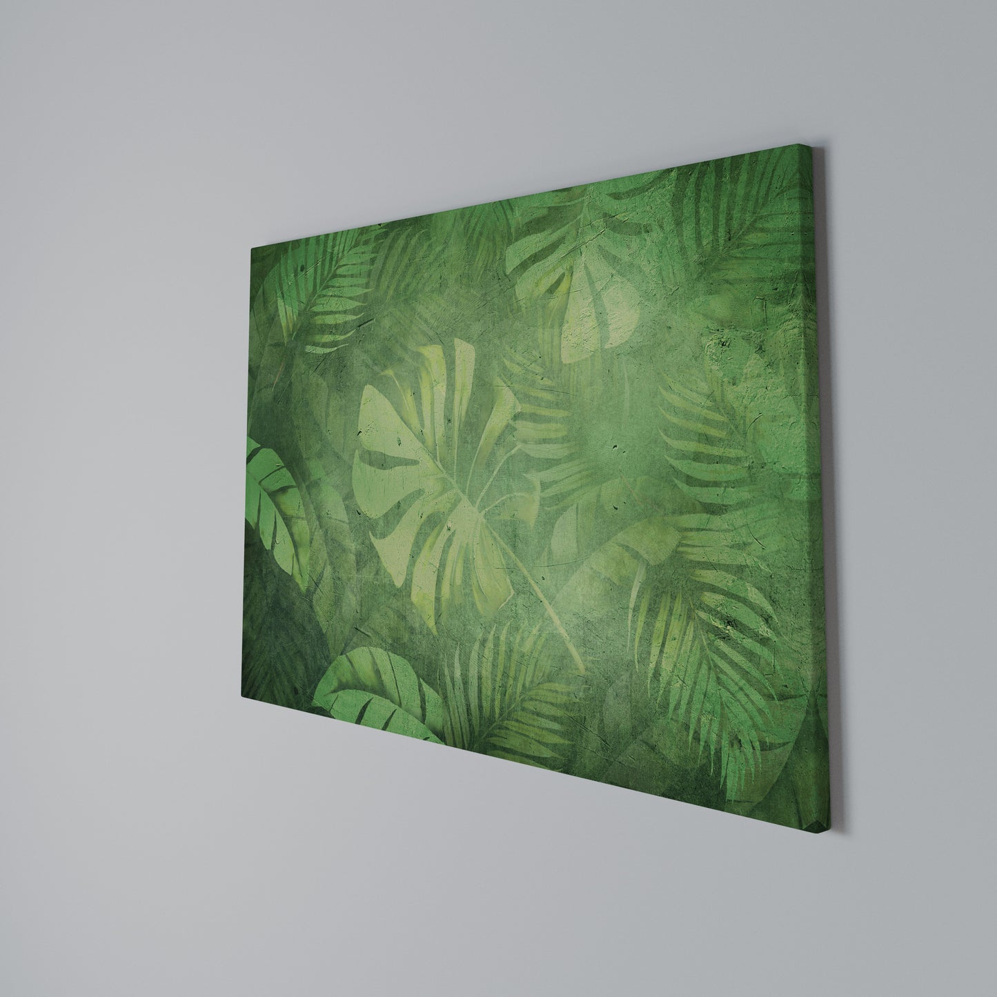 SUBTLE GREEN SYMPHONY Cuadro en lienzo horizontal