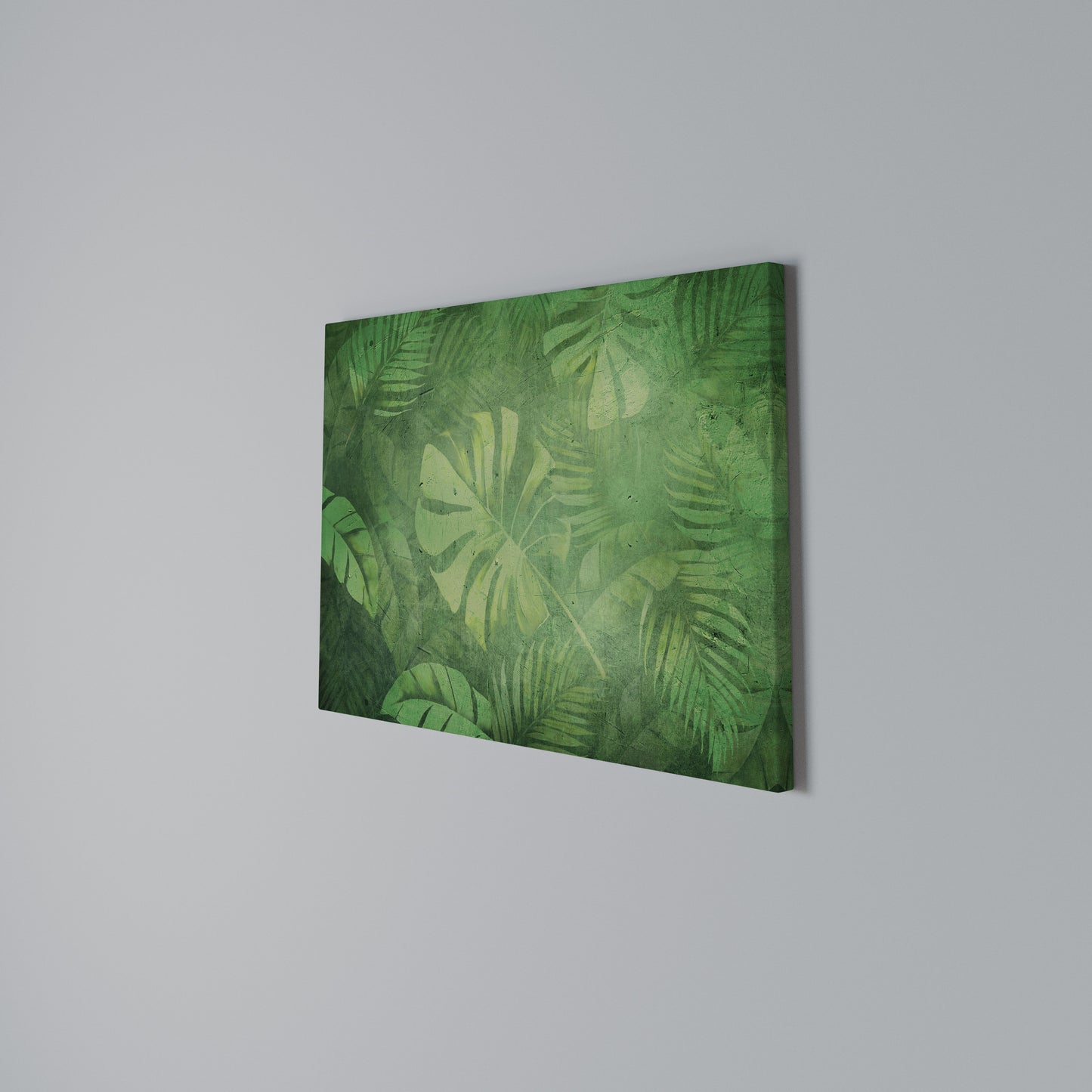 SUBTLE GREEN SYMPHONY Cuadro en lienzo horizontal