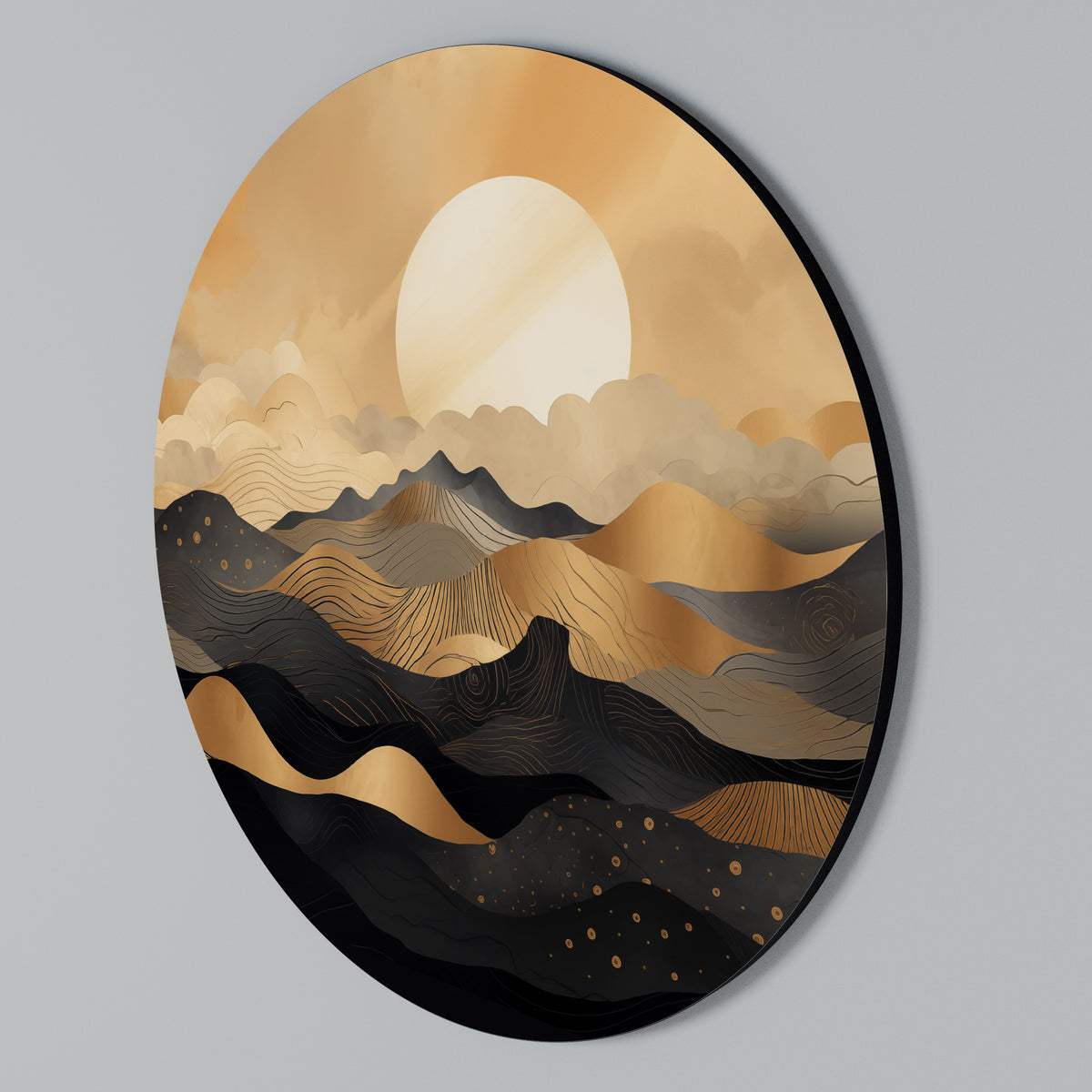 MYSTICAL SUNSET HORIZON Rundes Wandbild