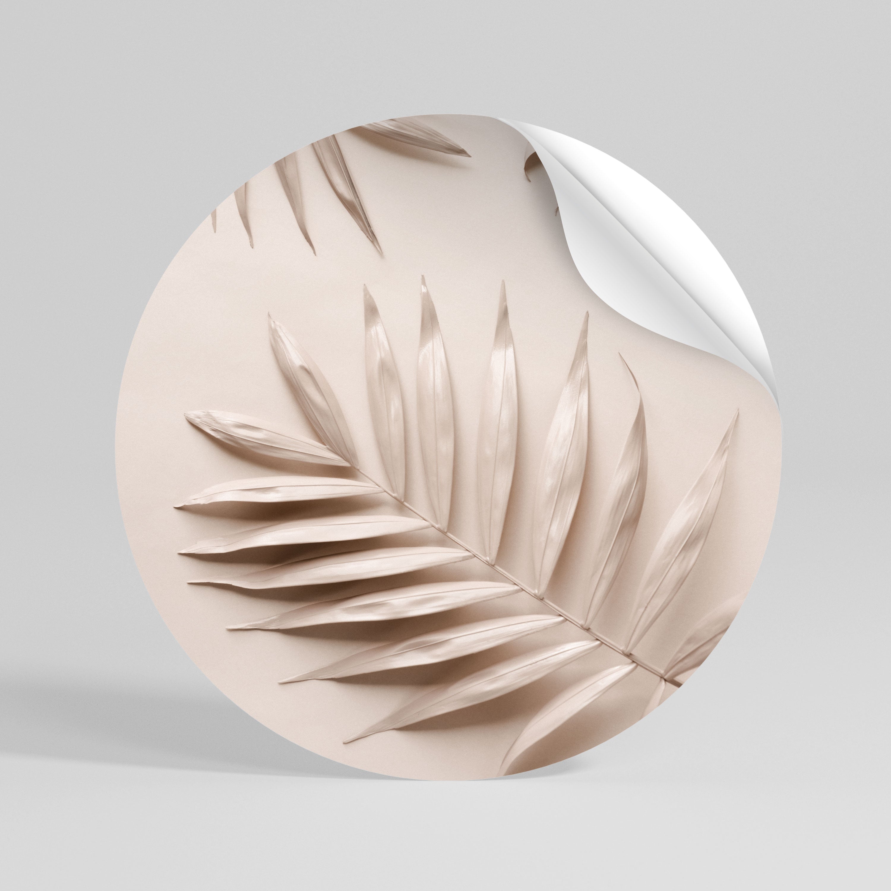 PINK PALM DREAMS Rund väggdekal