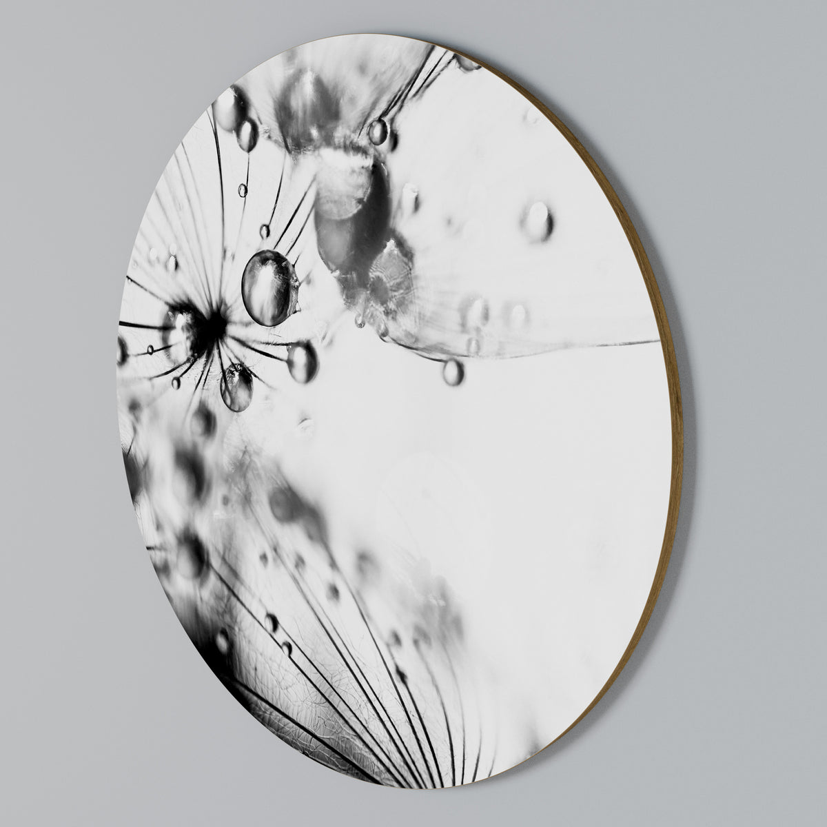 ELEGANT DROPLETS Rundes Wandbild