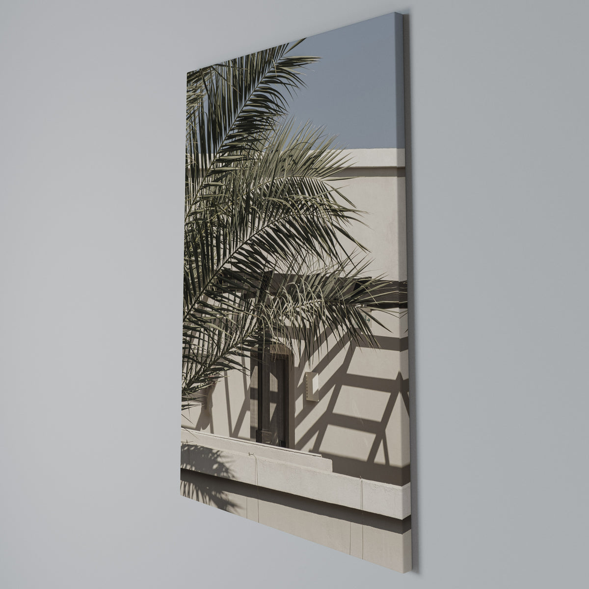 PALM SHADOW DANCE Vertical Canvas Print