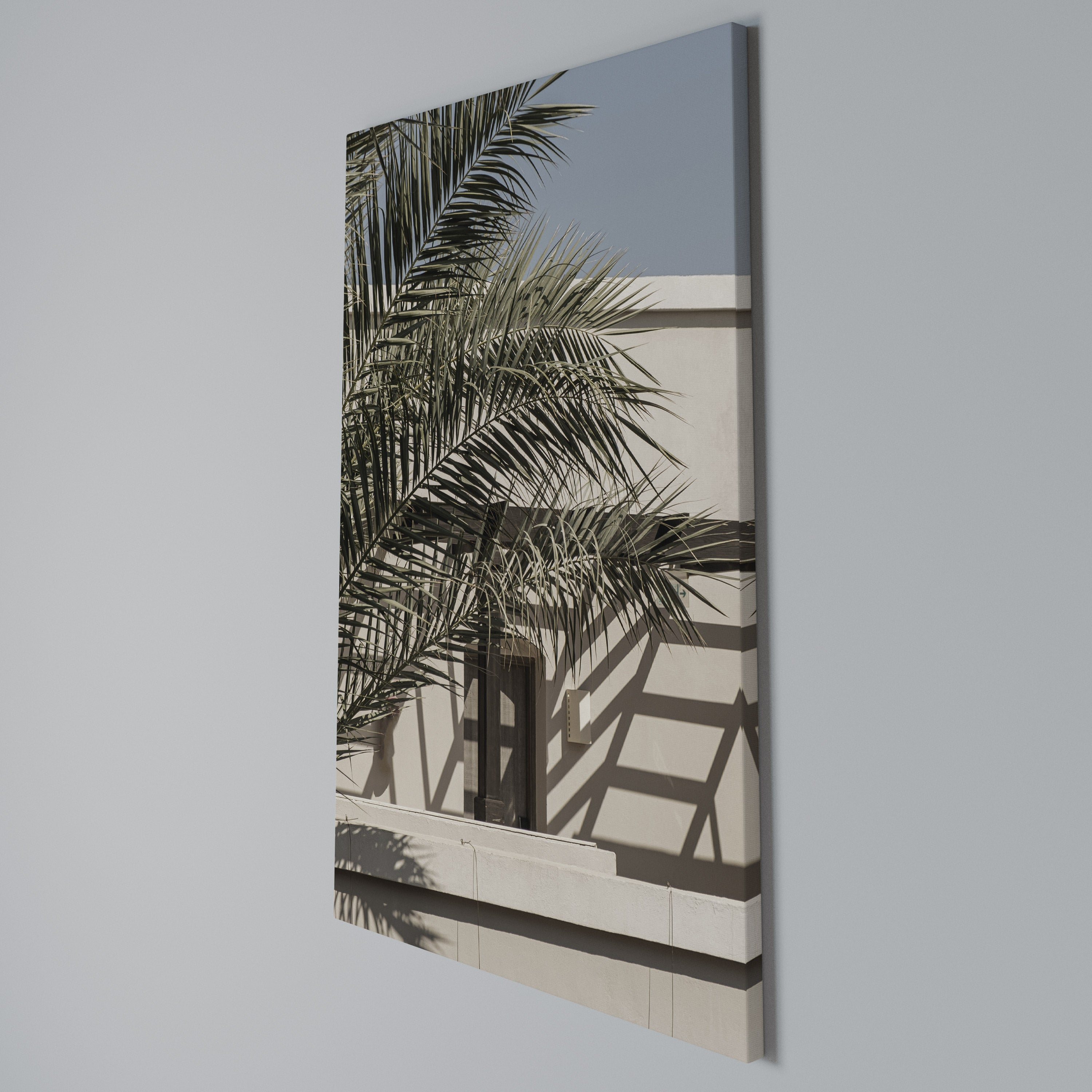 PALM SHADOW DANCE Vertical Canvas Print