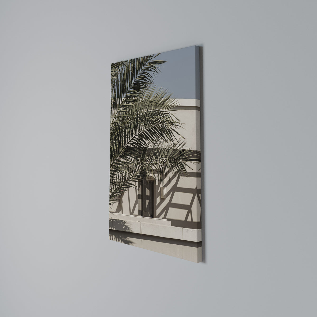 PALM SHADOW DANCE Vertical Canvas Print