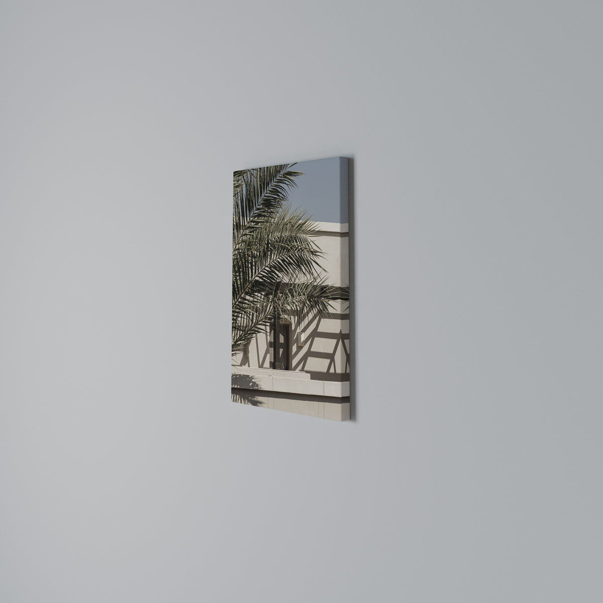 PALM SHADOW DANCE Vertical Canvas Print