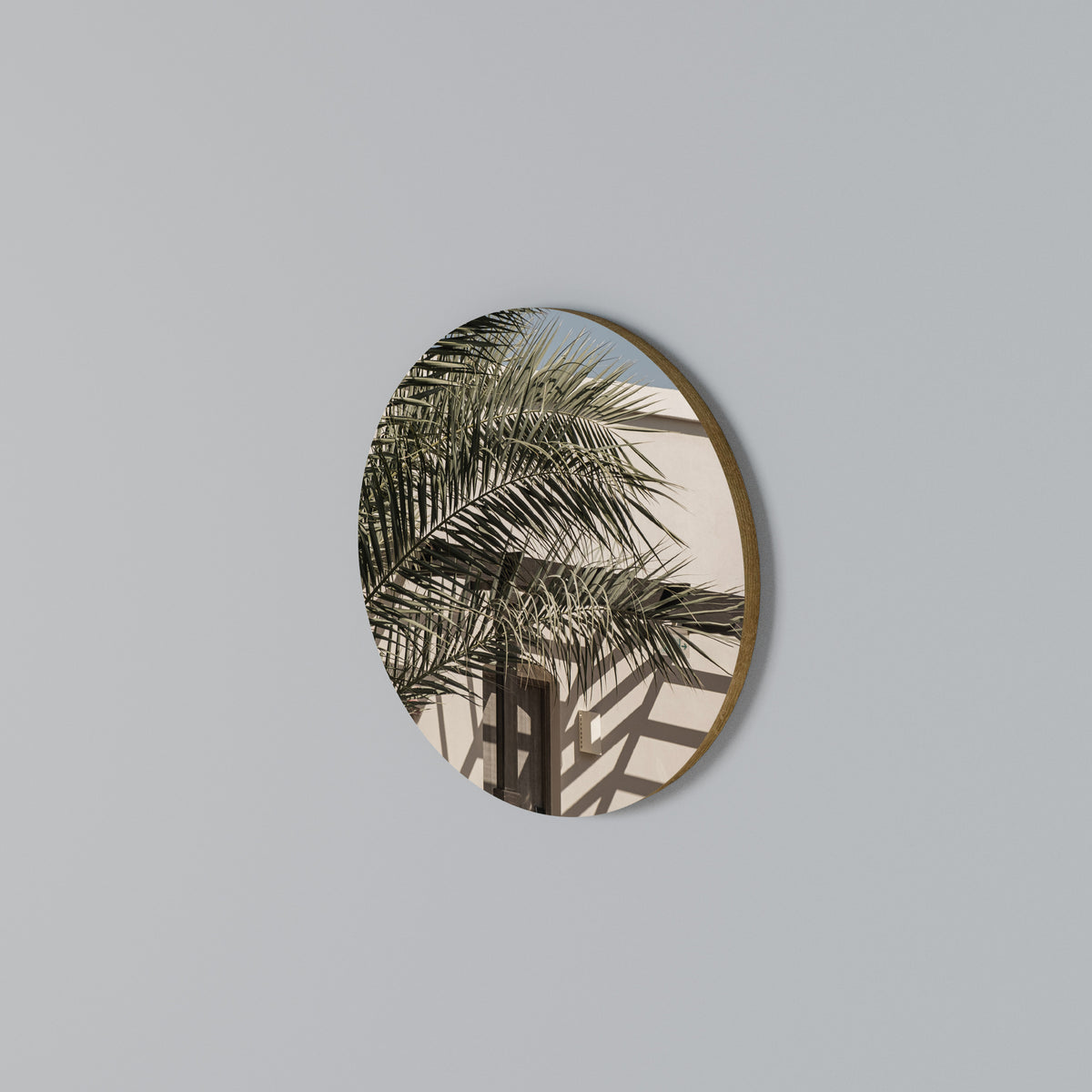 PALM SHADOW DANCE Rundes Wandbild