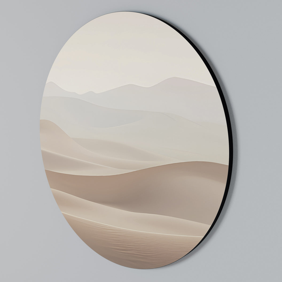 SUBTLE SANDS Rundes Wandbild