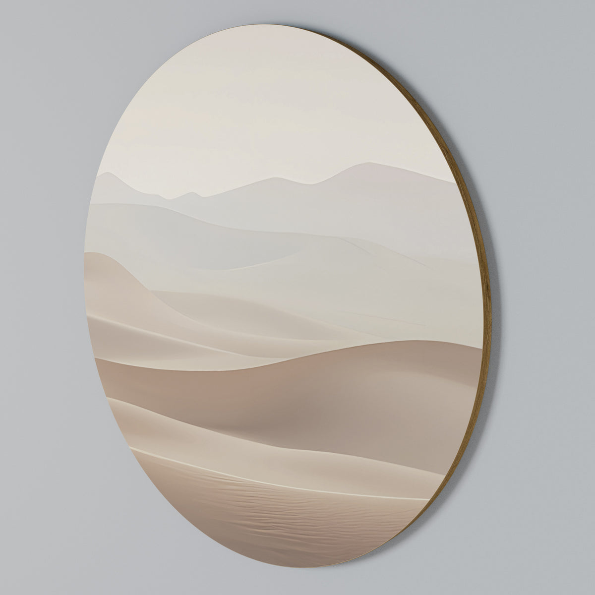 SUBTLE SANDS Rundes Wandbild