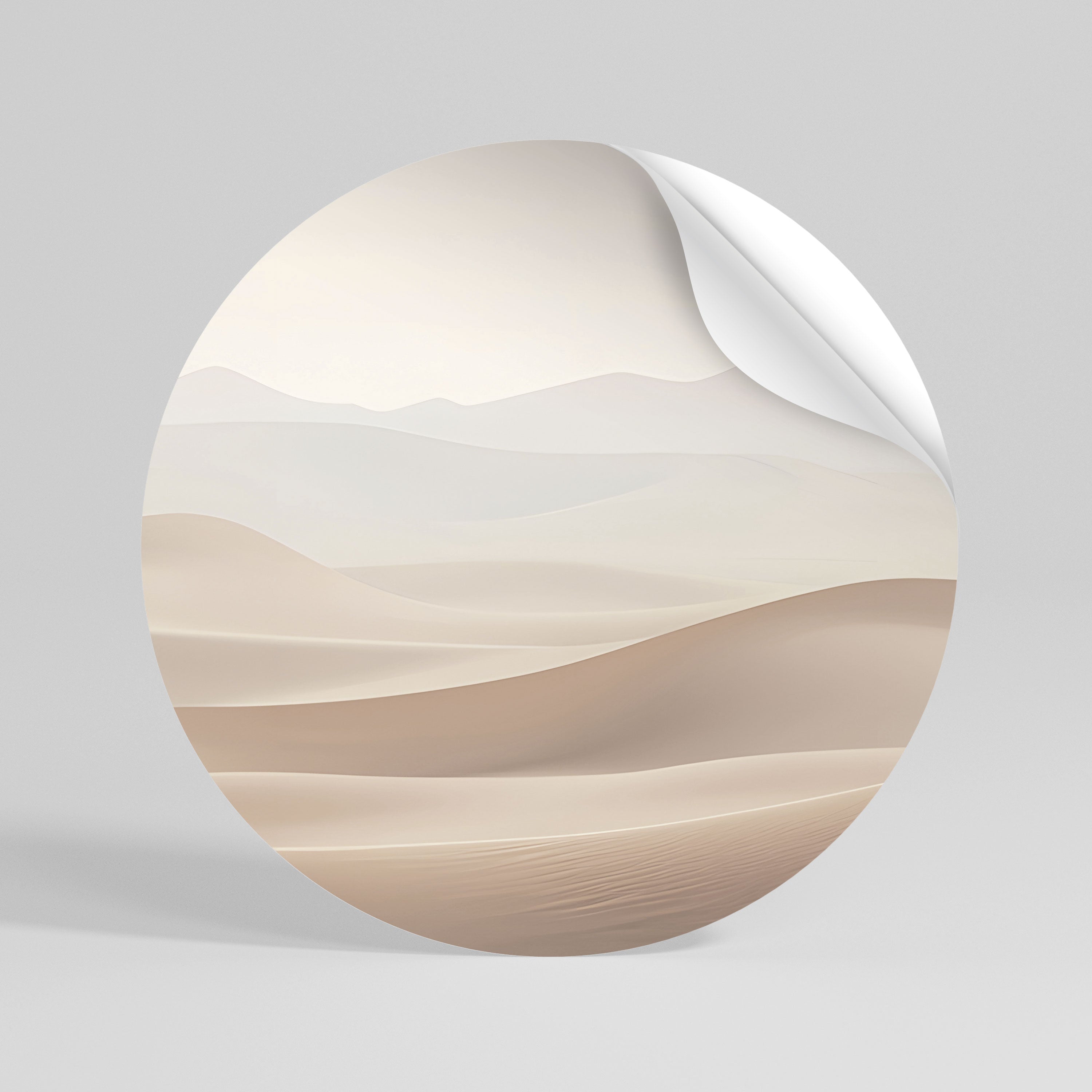 SUBTLE SANDS Rund väggdekal