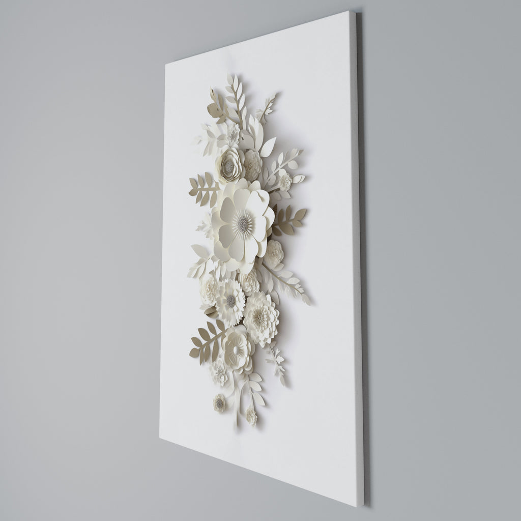 BLUSHING BOUQUET Vertical Canvas Print
