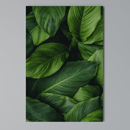 VIBRANT LEAFY EMBRACE Cuadro en lienzo vertical