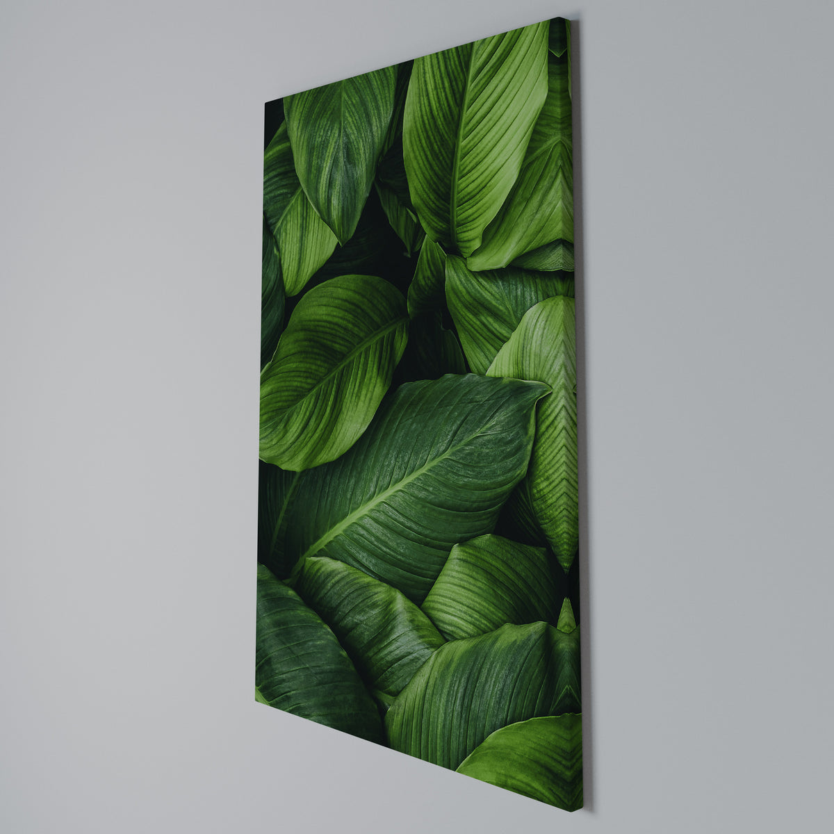 VIBRANT LEAFY EMBRACE Cuadro en lienzo vertical