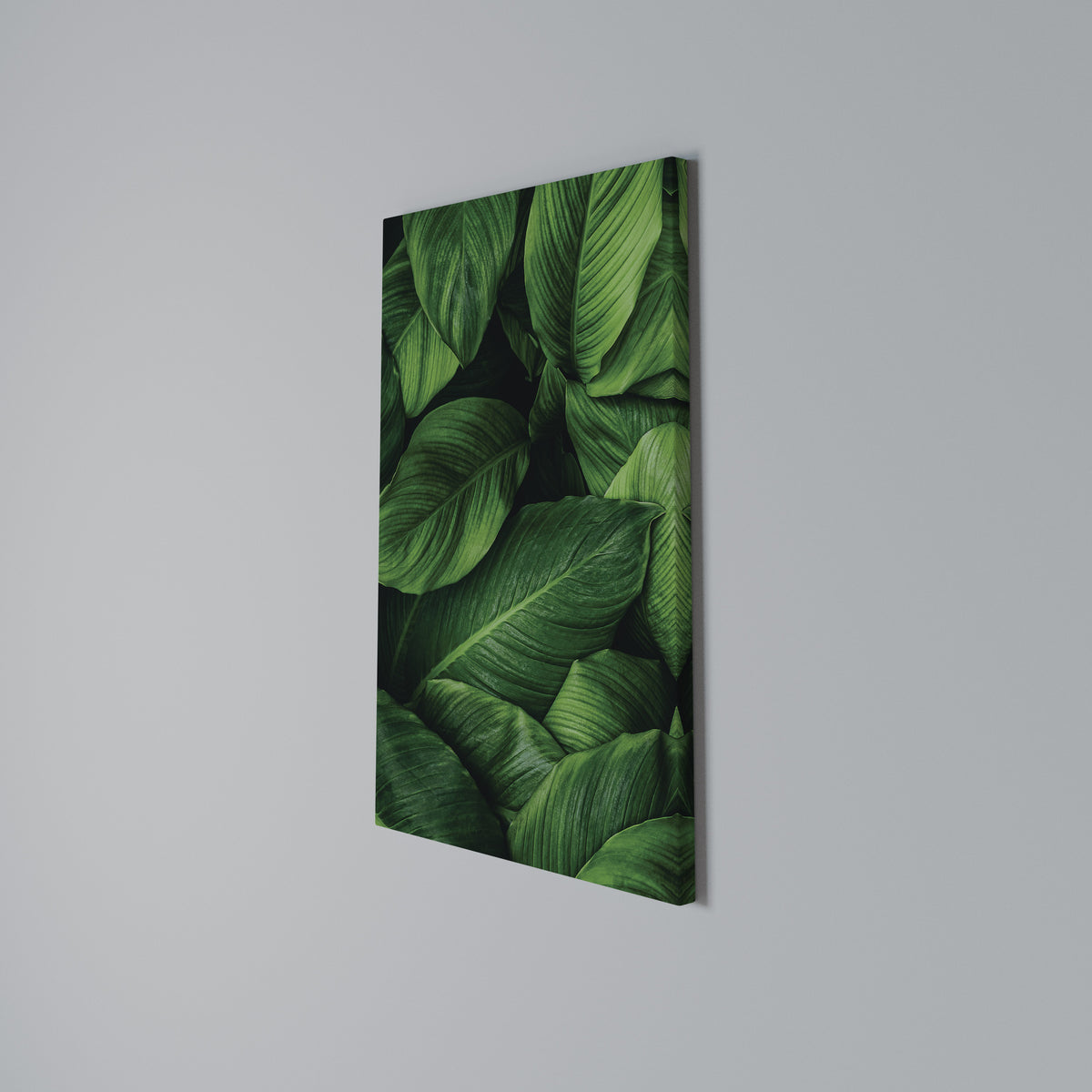 VIBRANT LEAFY EMBRACE Cuadro en lienzo vertical