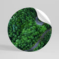 ENCHANTED FOREST RIDE Peel and Stick Round Sticker