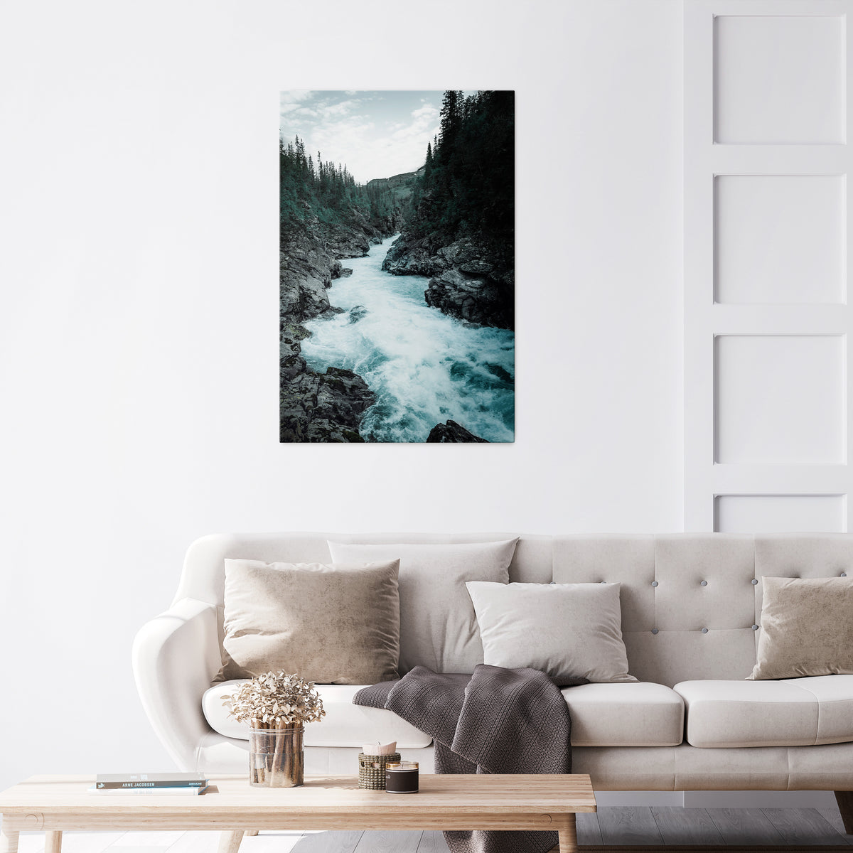 RUSHING REFLECTIONS Quadro em tela vertical