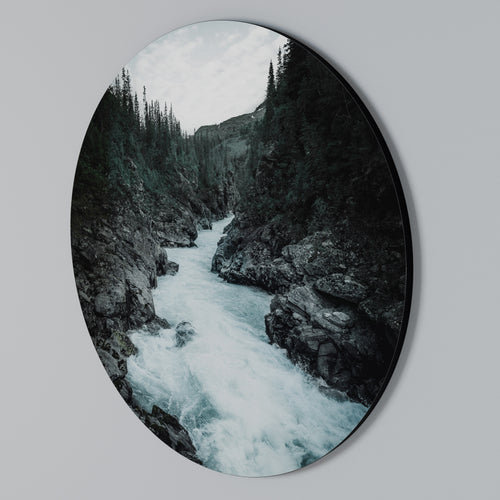 RUSHING REFLECTIONS Rund väggdekor
