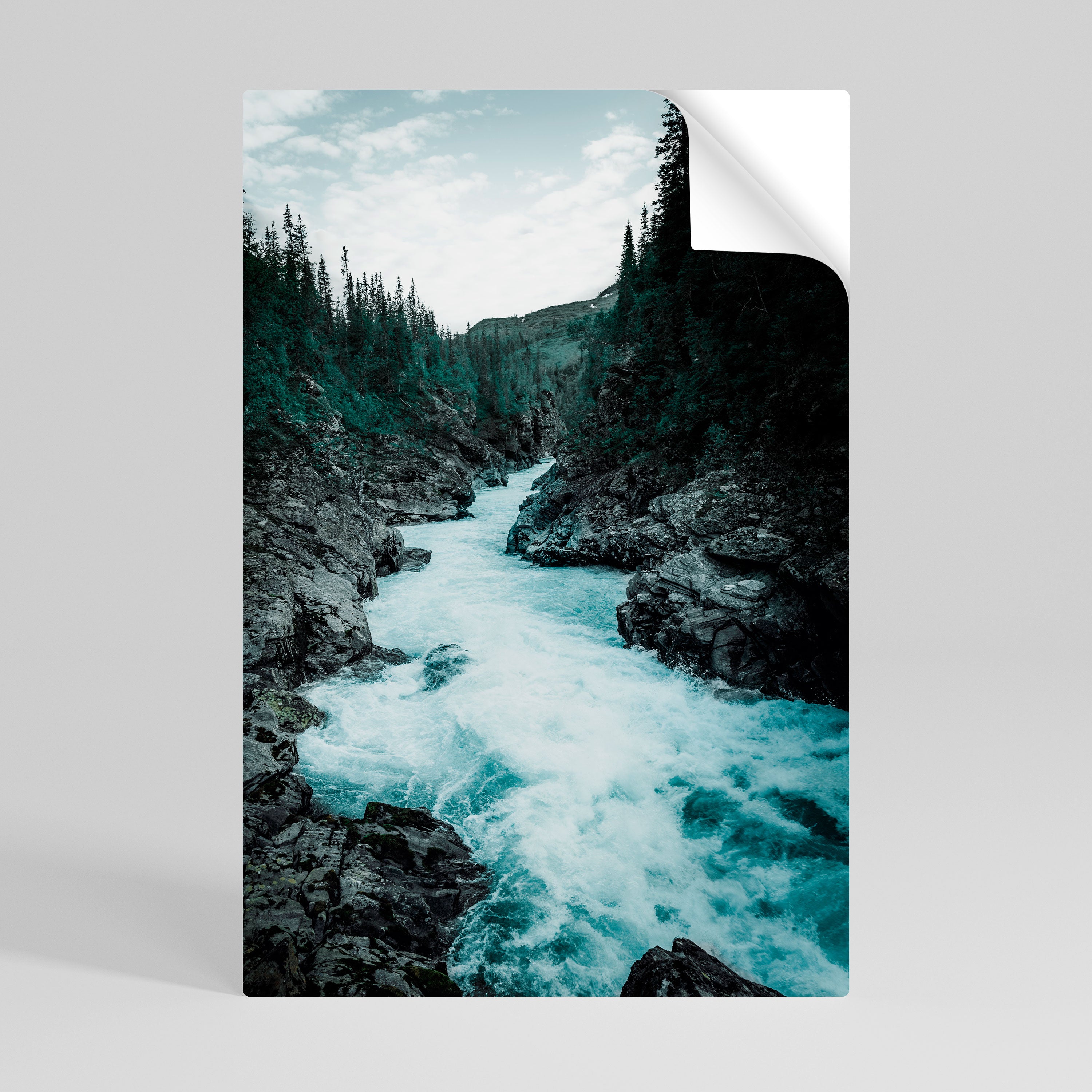 RUSHING REFLECTIONS Självhäftande Vertikal Poster