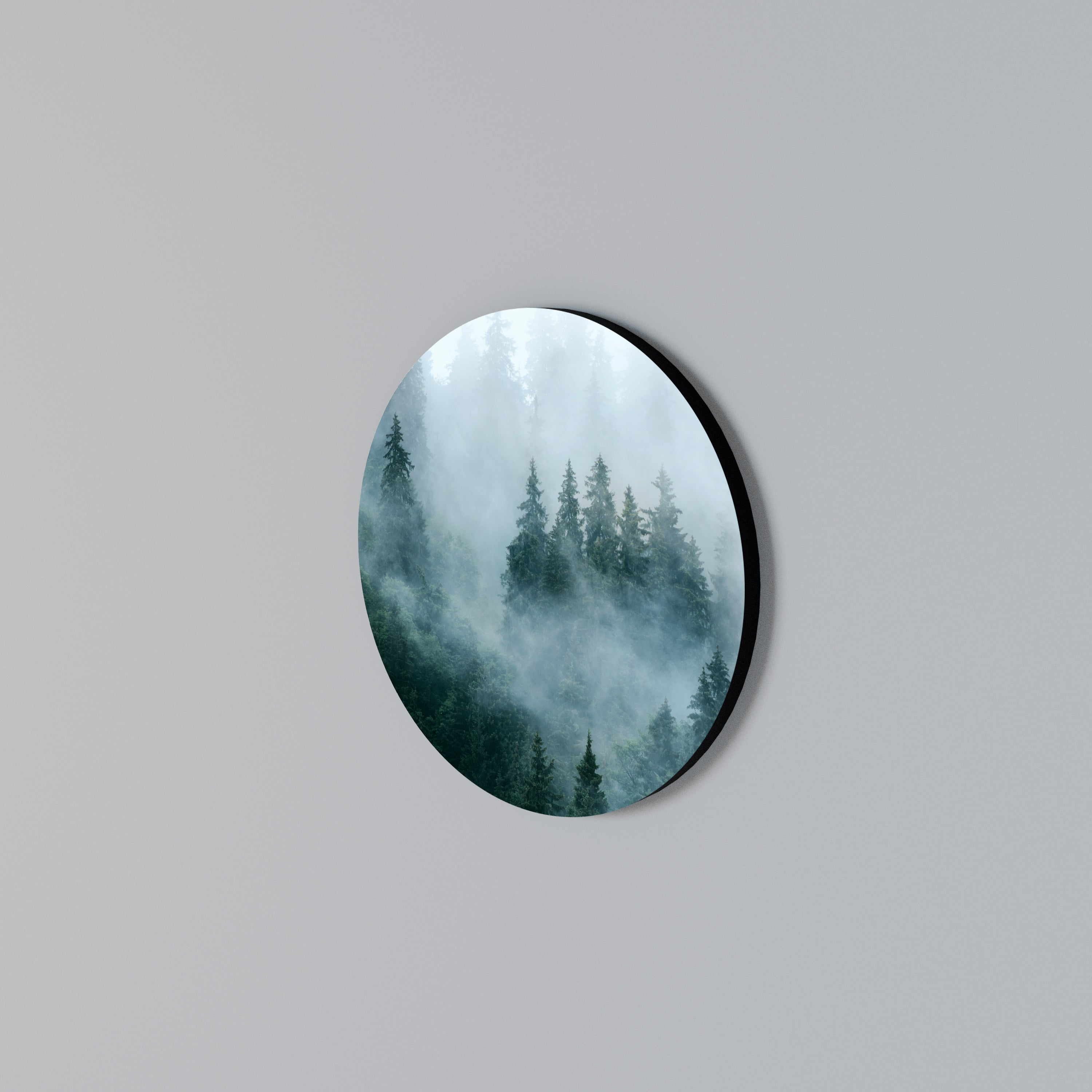 VEIL OF MIST Arte de pared redondo