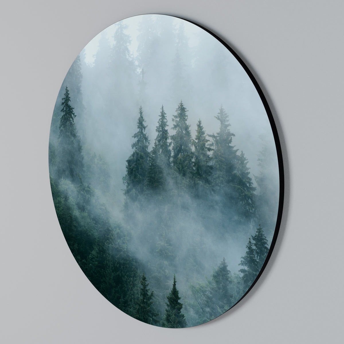 VEIL OF MIST Rundes Wandbild