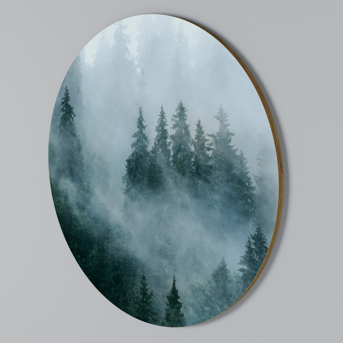 VEIL OF MIST Rundes Wandbild