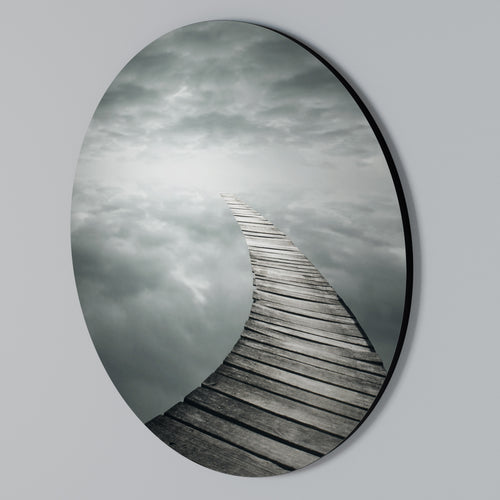 WHISPERING PATHWAYS Rund väggdekor