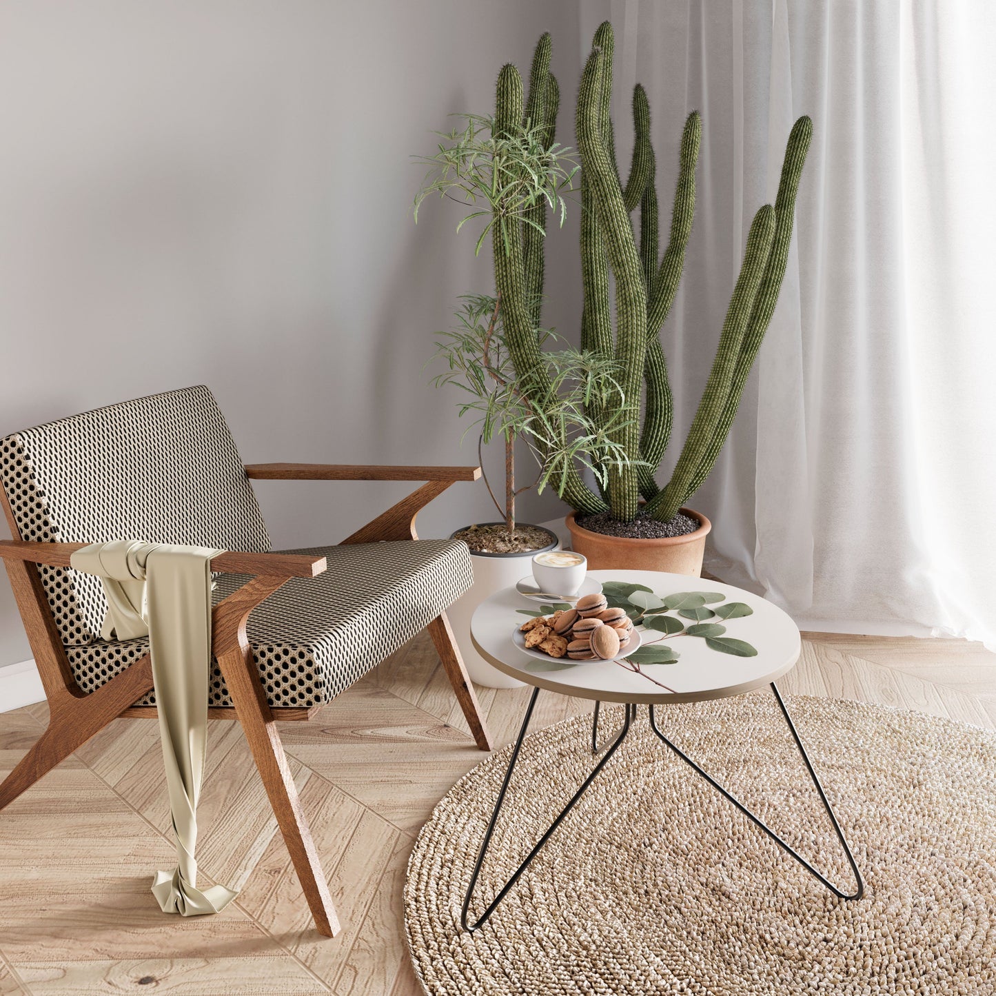 Petite table basse BRANCHE D'EUCALYPTUS