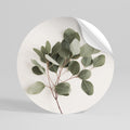 EUCALYPTUS BRANCH Peel and Stick Round Sticker