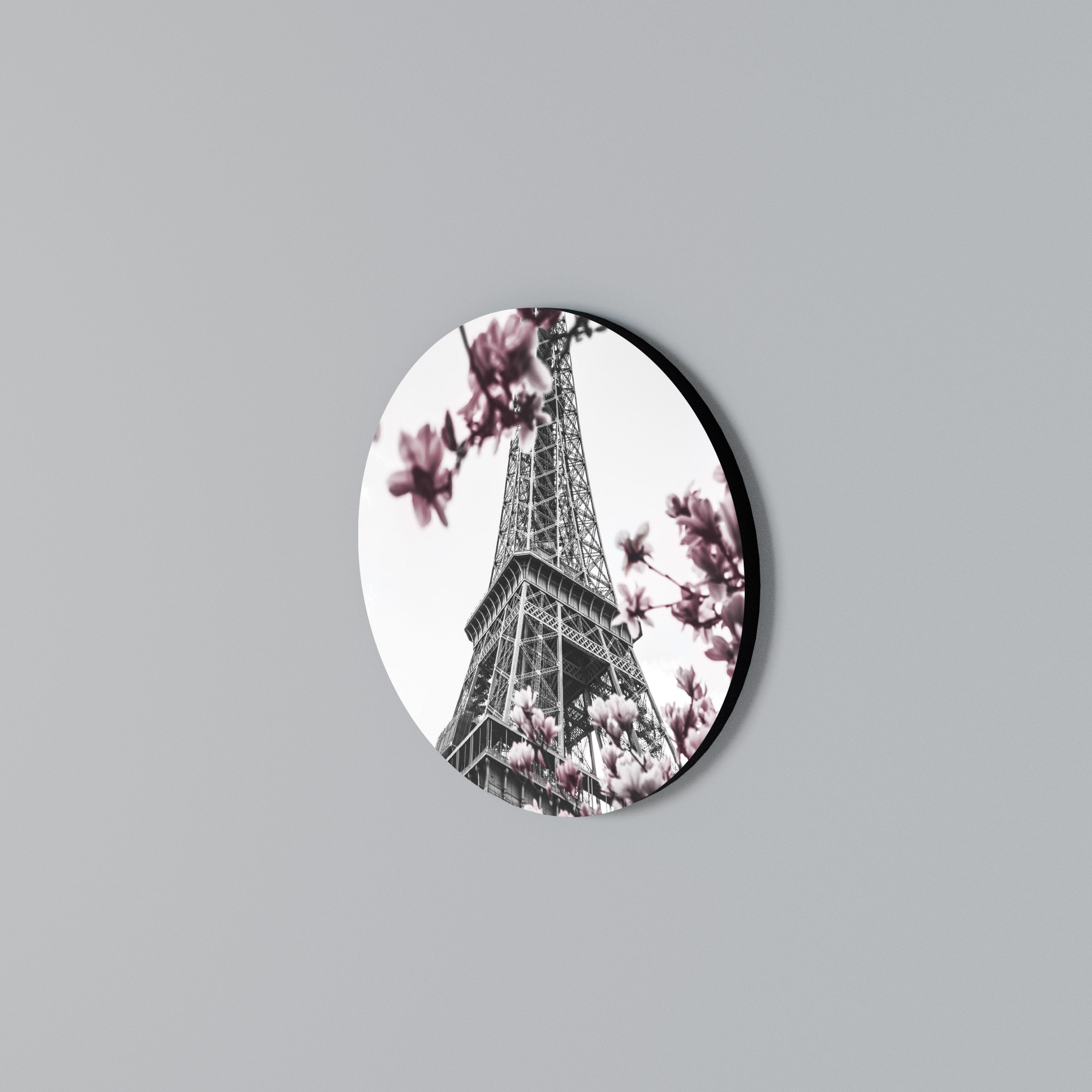 EIFFEL IN BLOOM Rundes Wandbild