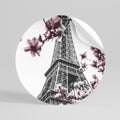 EIFFEL IN BLOOM Runder Wandsticker zum Abziehen und Aufkleben