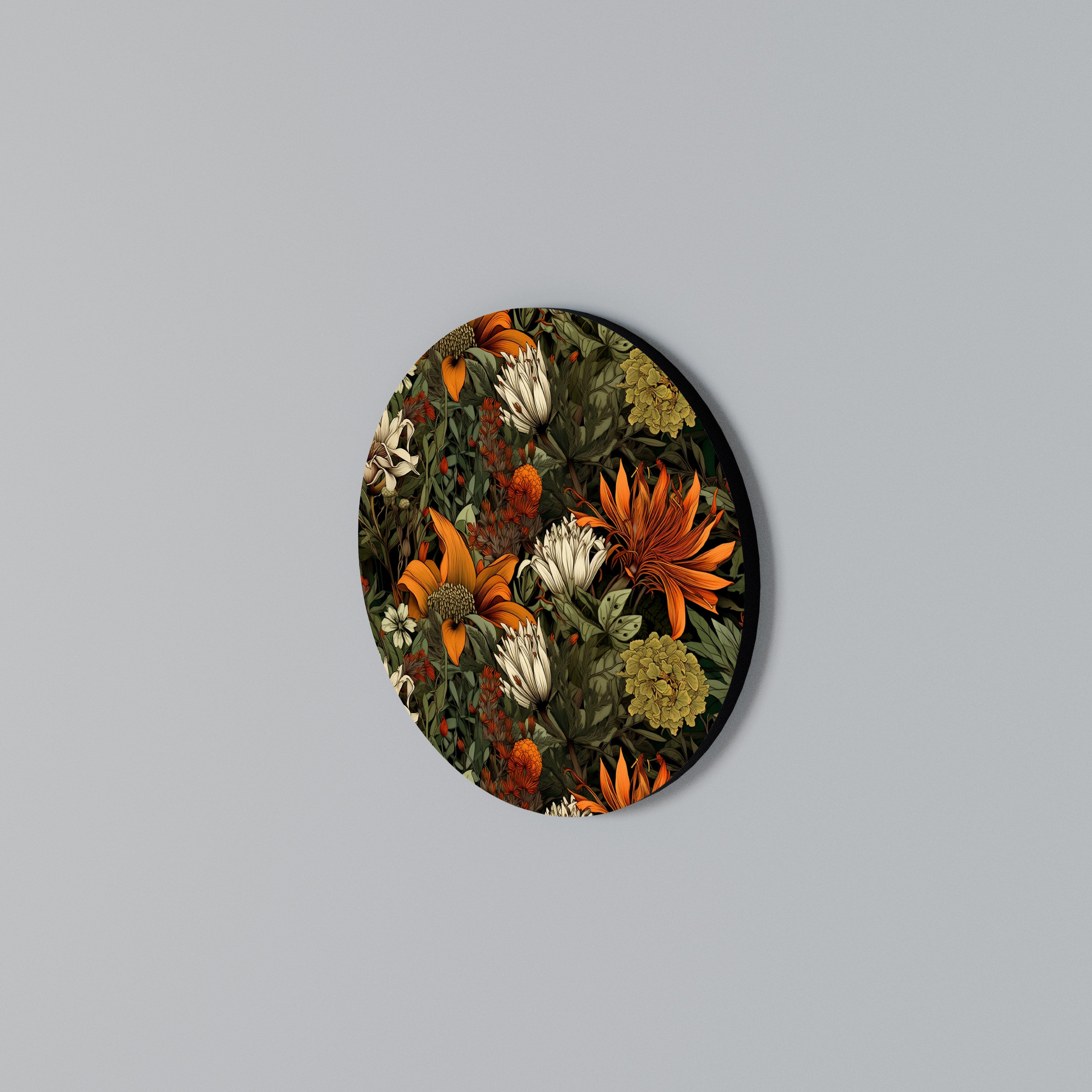 DAWN BLOOM Rundes Wandbild