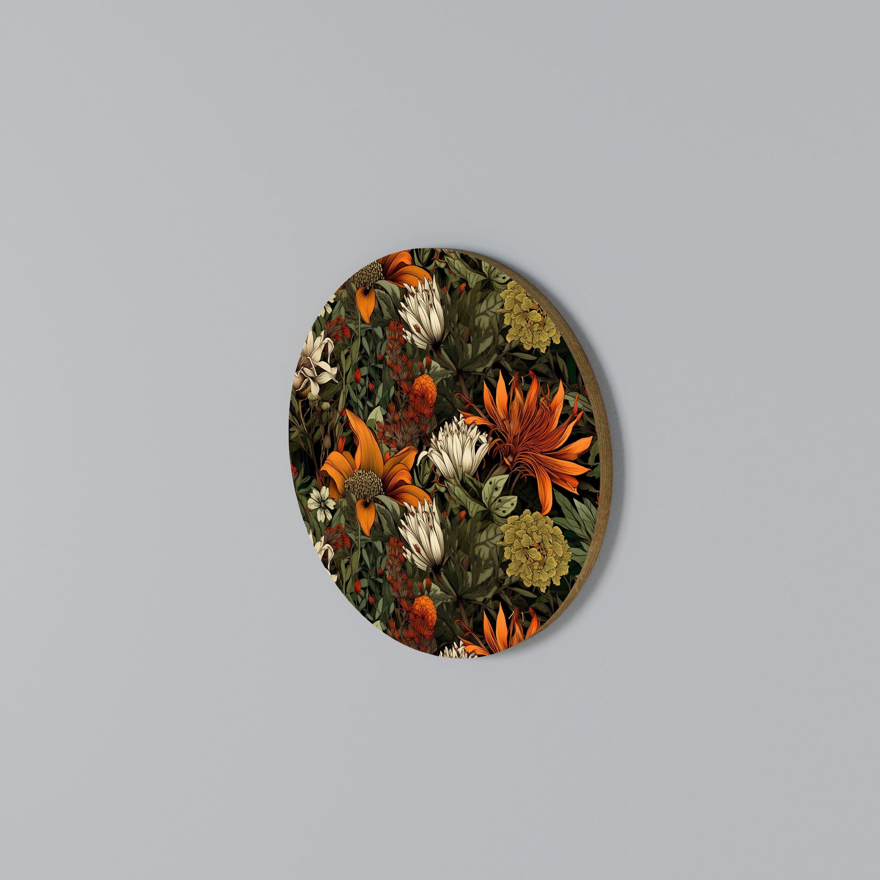 DAWN BLOOM Rundes Wandbild