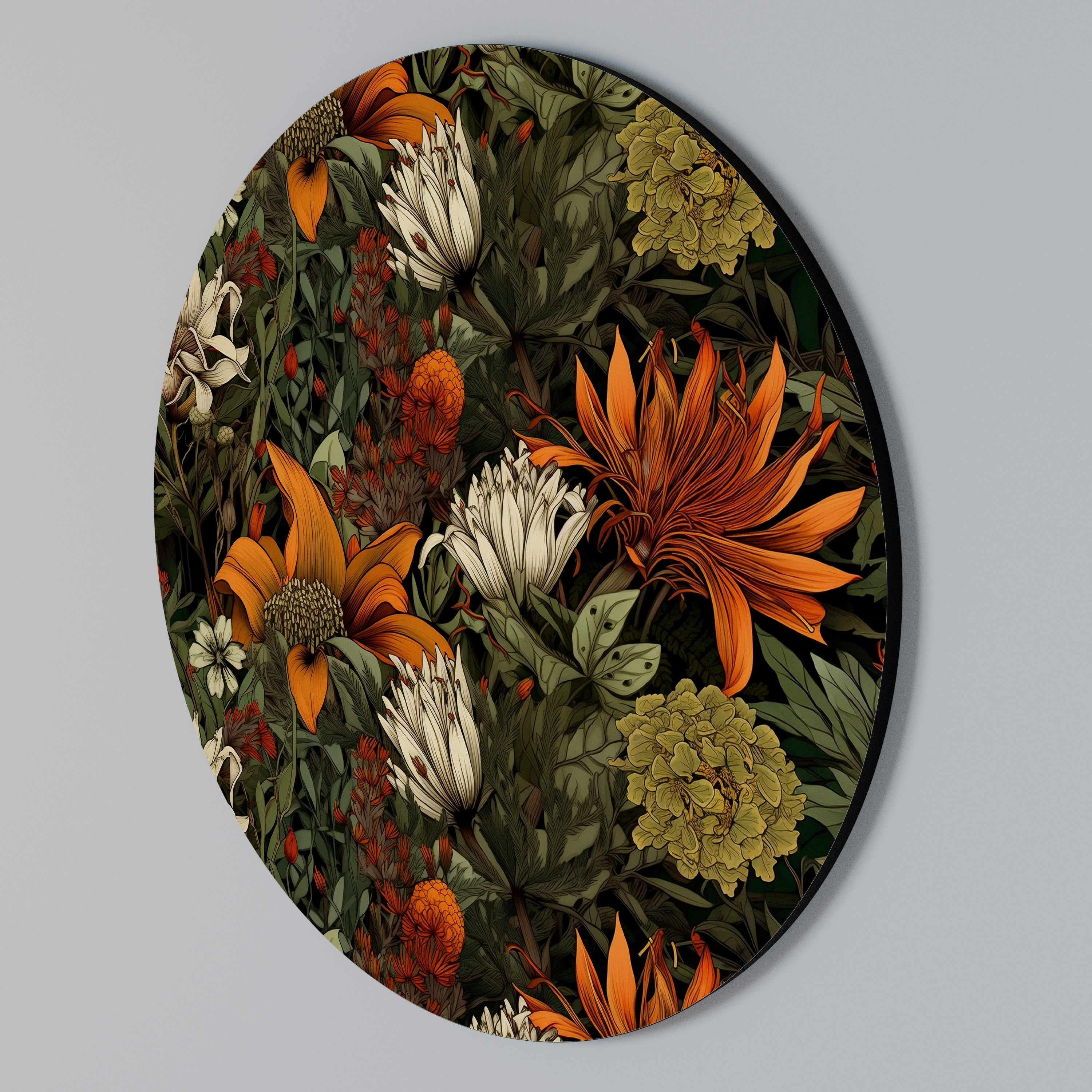 DAWN BLOOM Rundes Wandbild