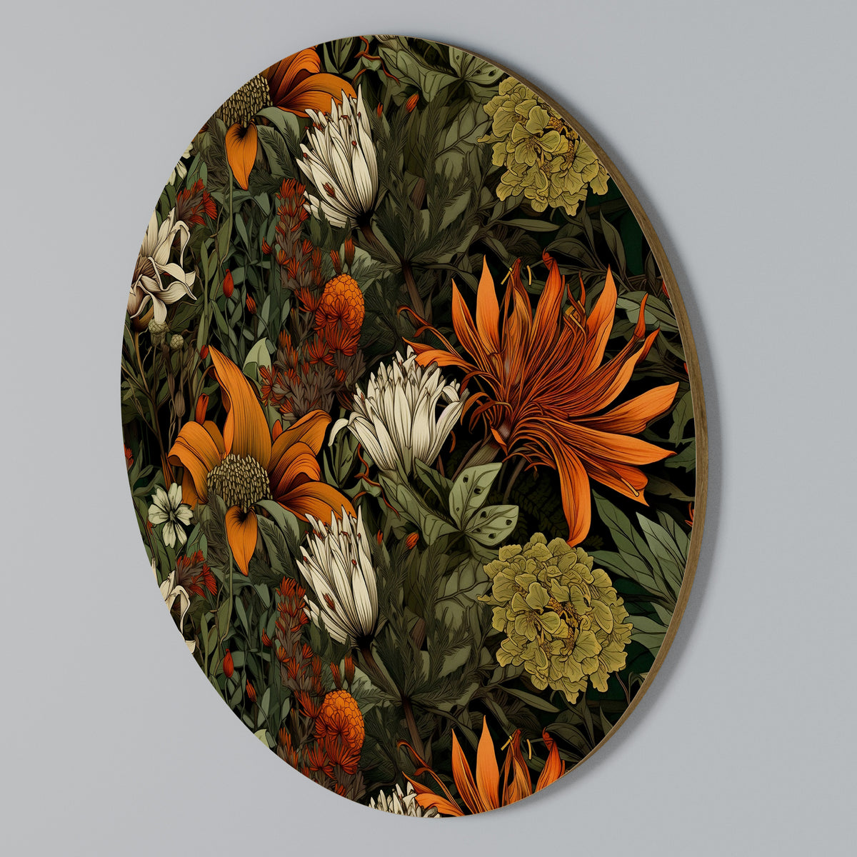 DAWN BLOOM Rundes Wandbild