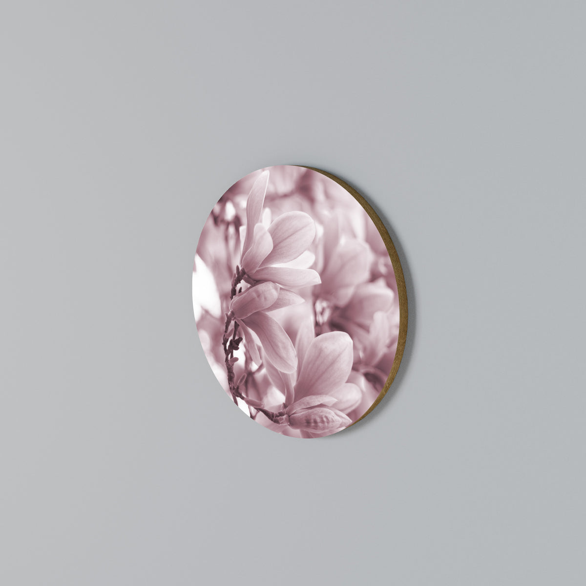 PINK BLOSSOM DREAM Rundes Wandbild