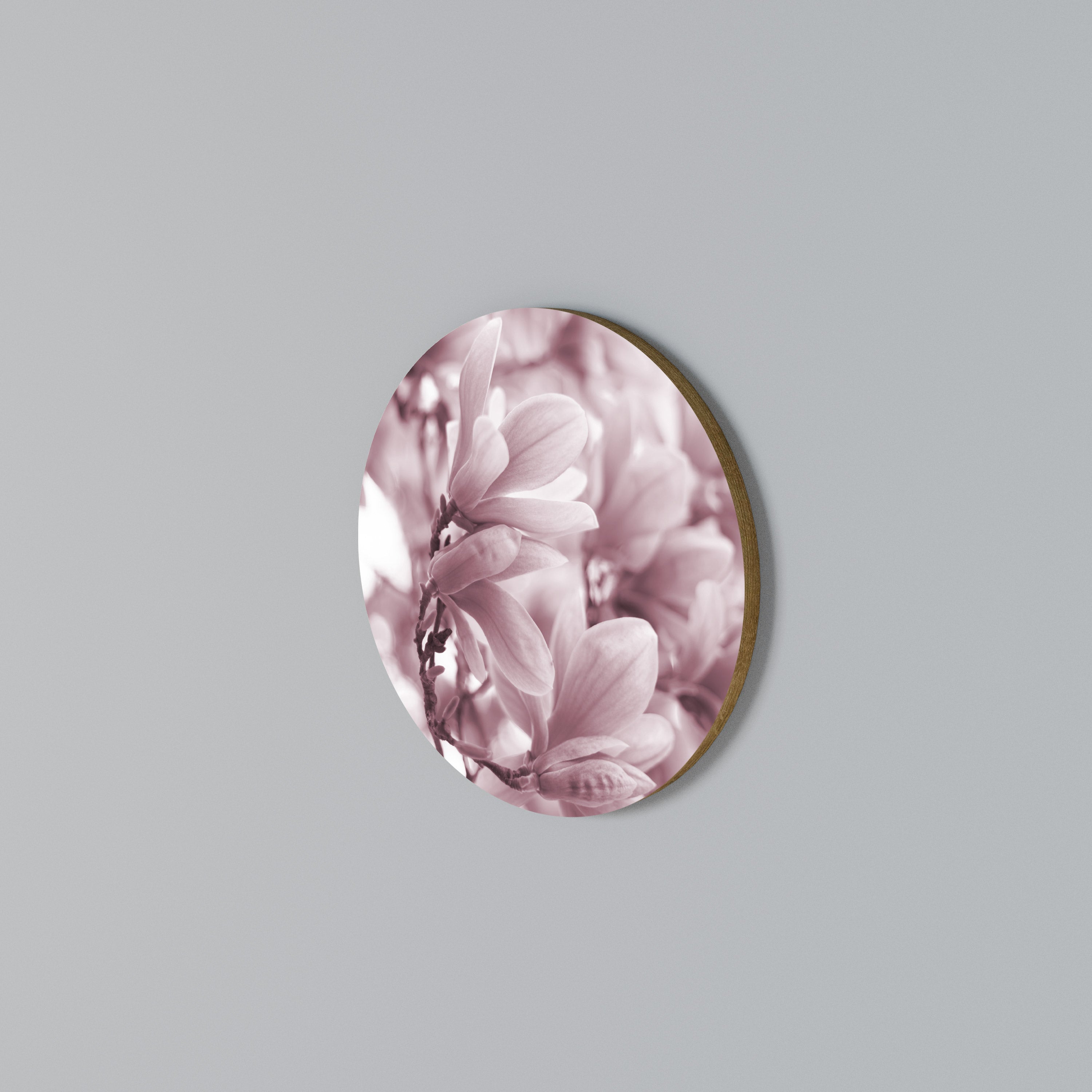PINK BLOSSOM DREAM Rundes Wandbild