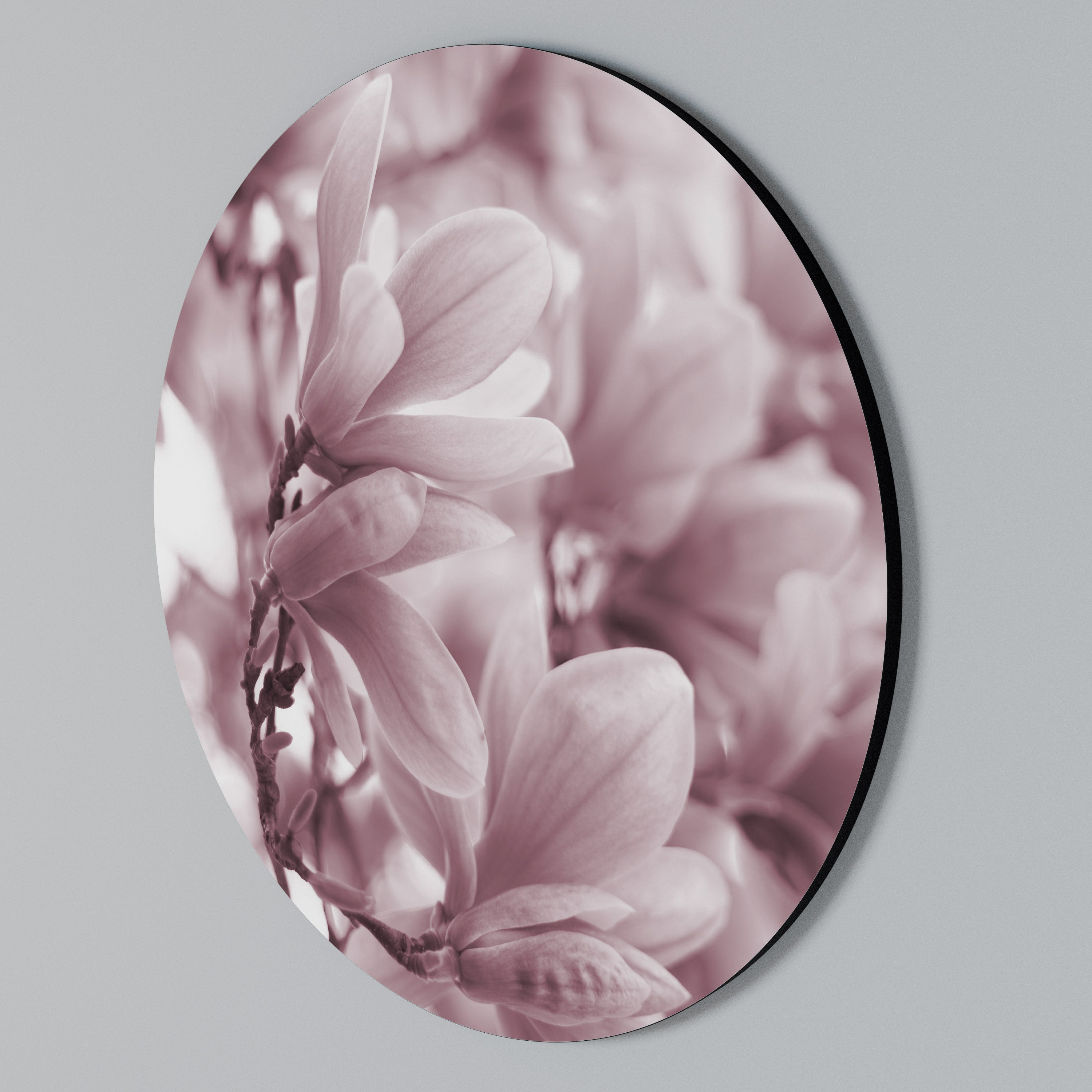 PINK BLOSSOM DREAM Rundes Wandbild