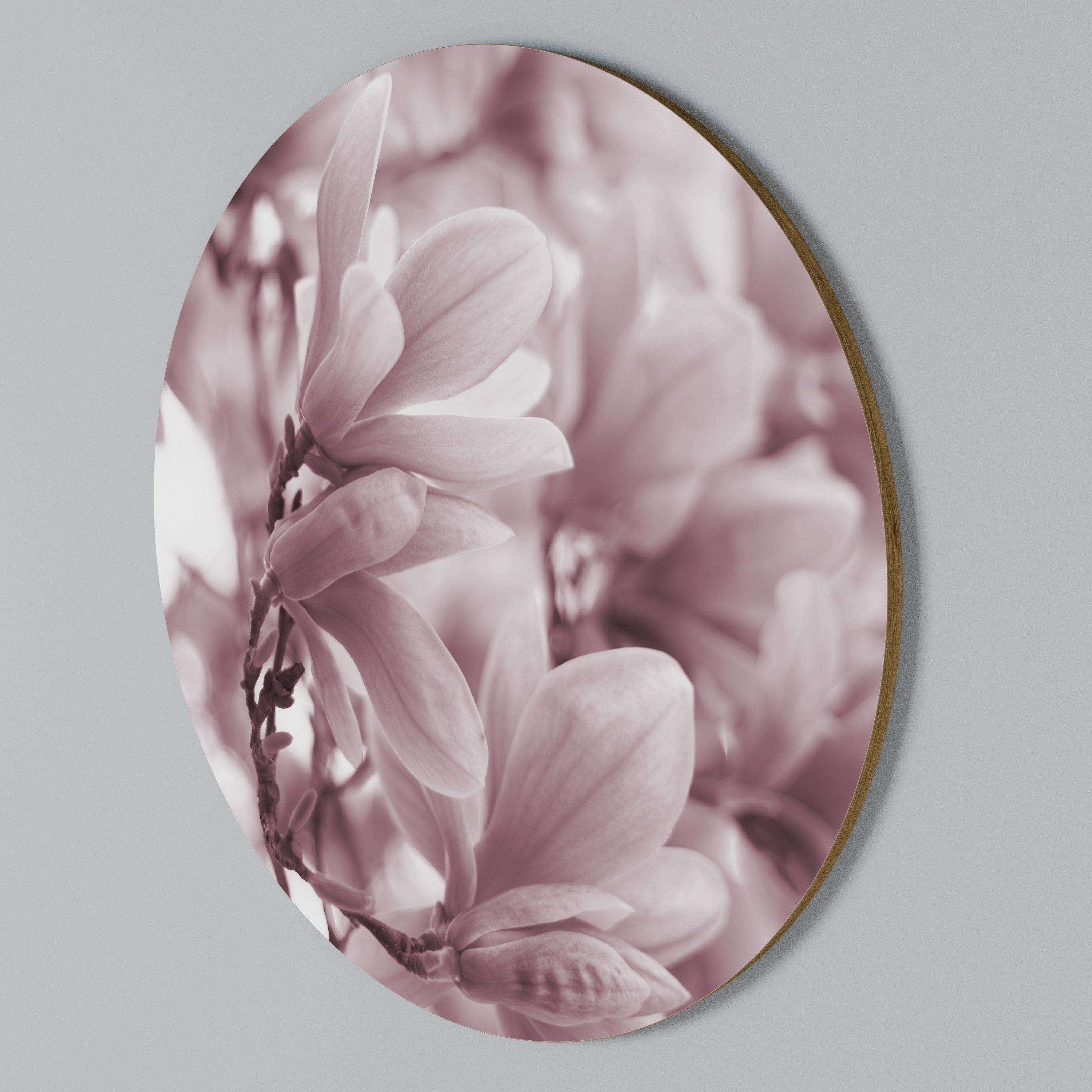 PINK BLOSSOM DREAM Rundes Wandbild